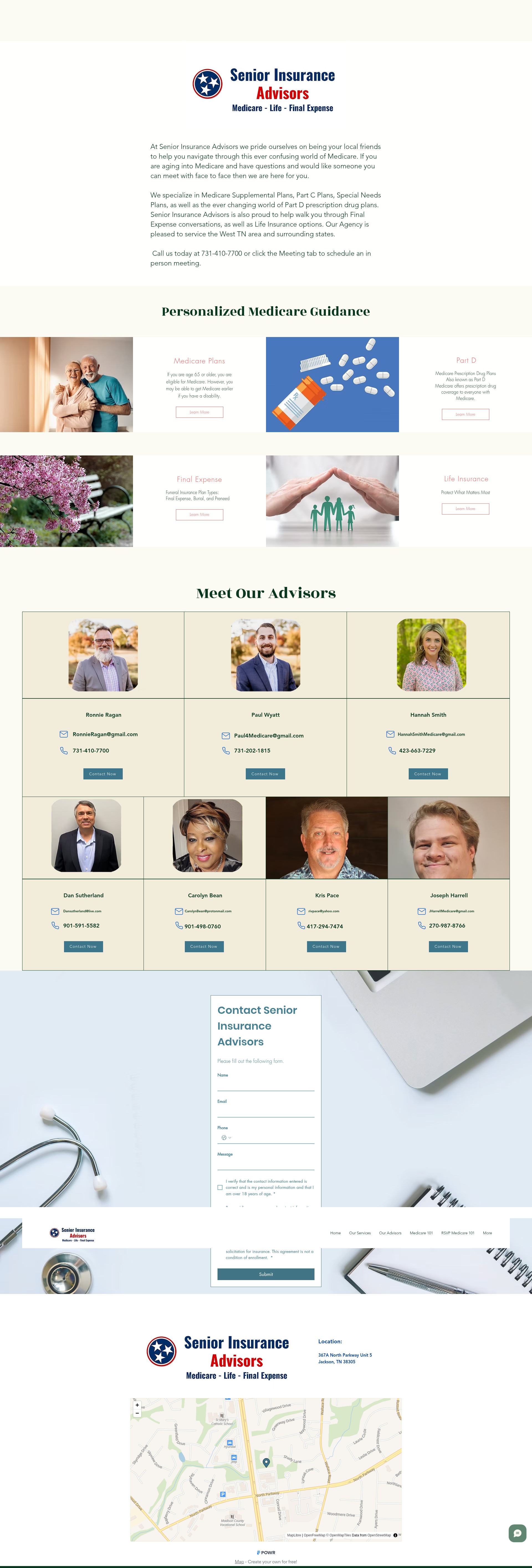Screenshot of seniorinsadvisors.com