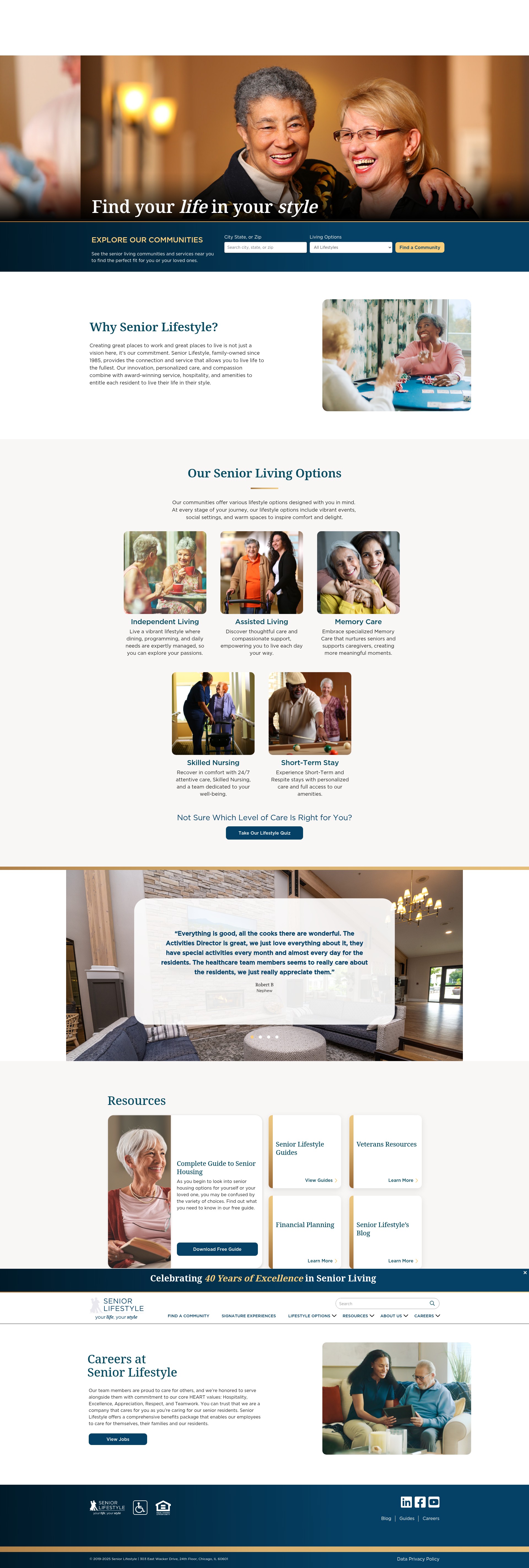 Screenshot of seniorlifestyle.com