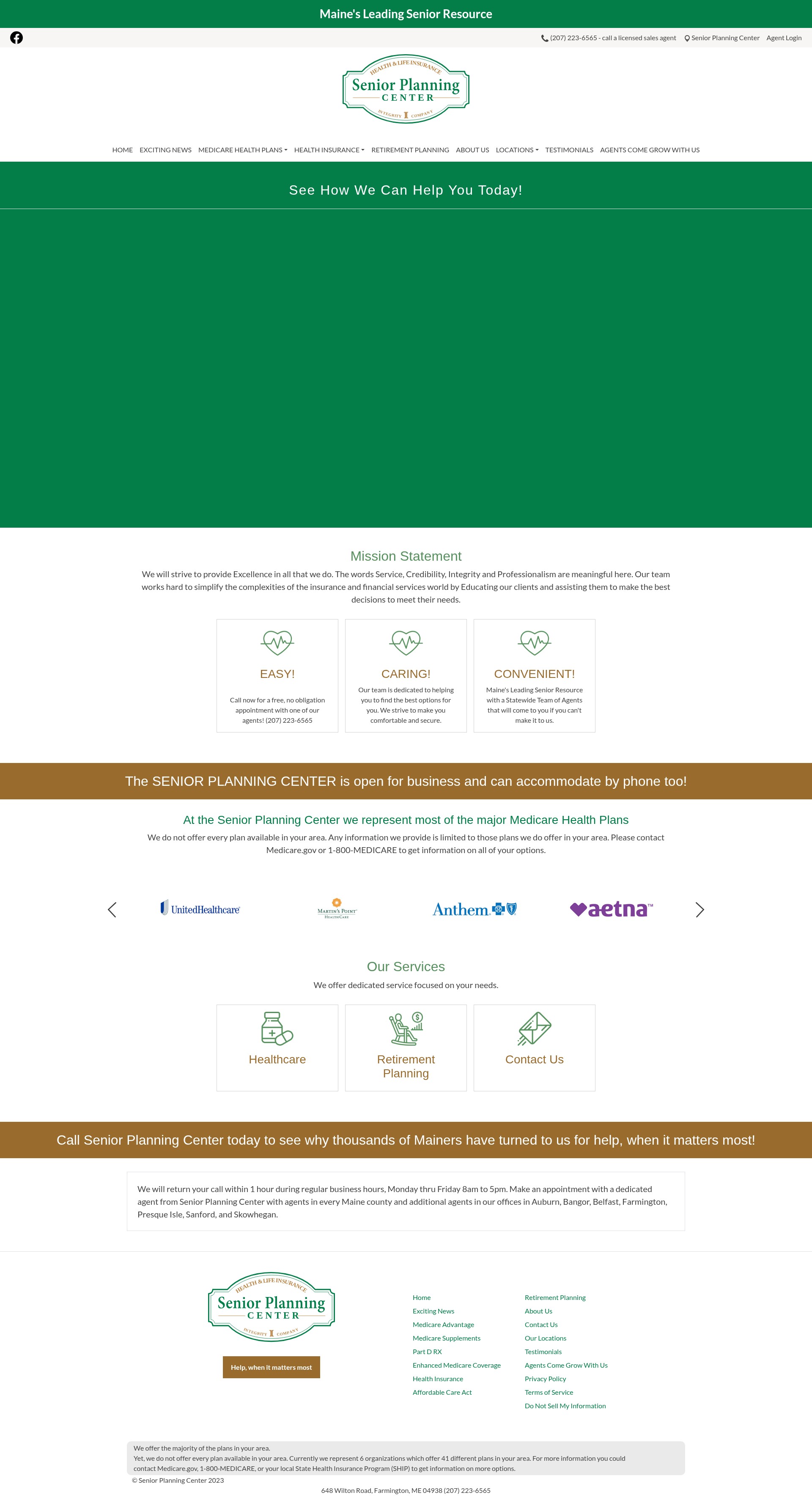 Screenshot of seniorplanningcenter.com