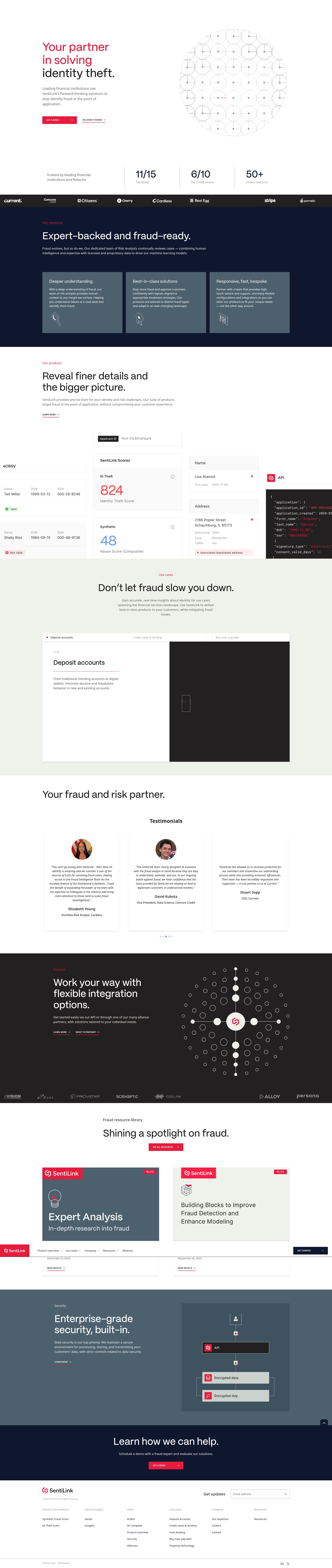 Screenshot of sentilink.com