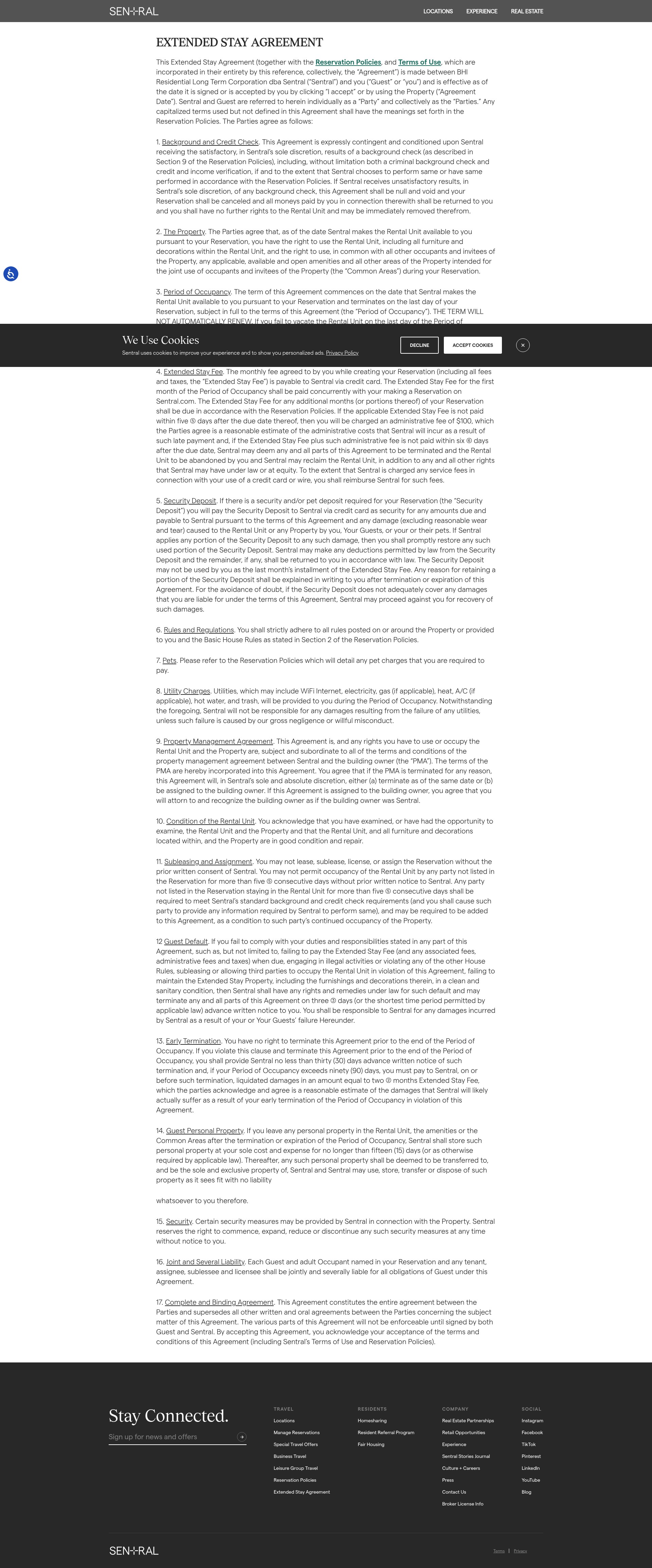 Screenshot of sentral.com
