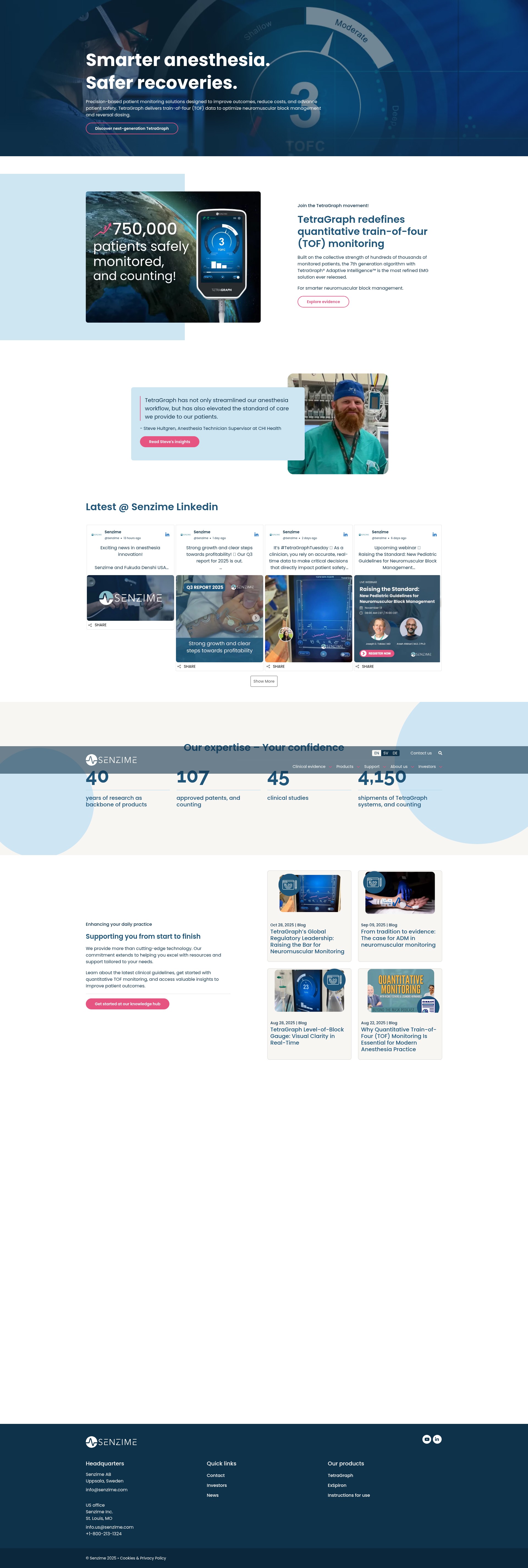 Screenshot of senzime.com