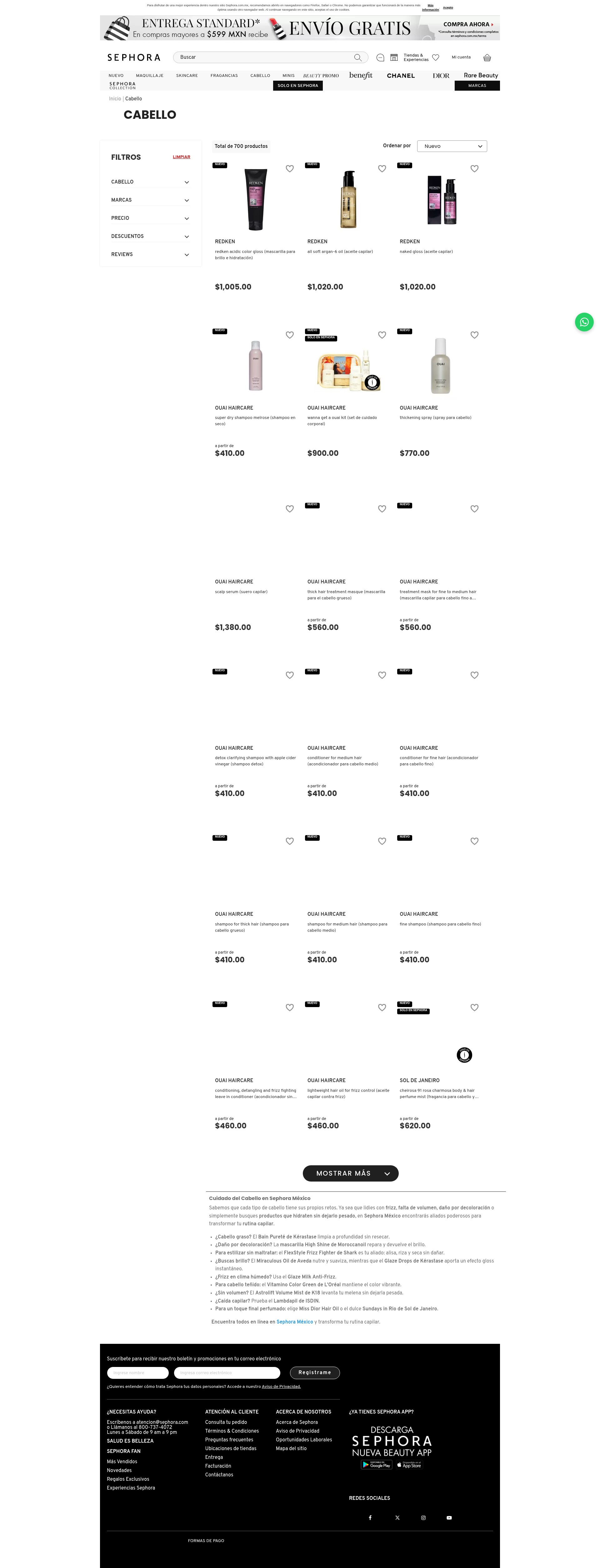 Screenshot of sephora.com.mx