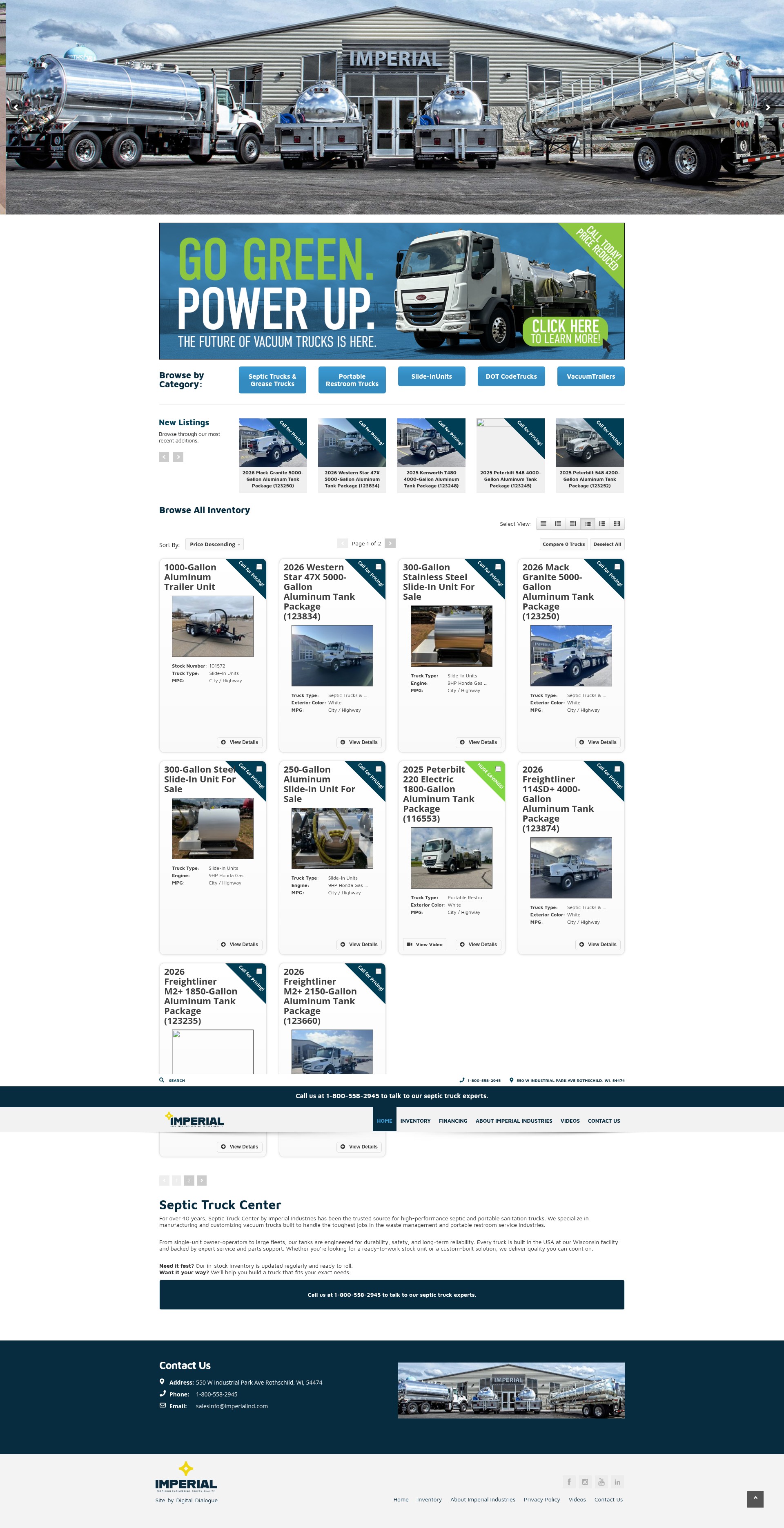 Screenshot of septictruckcenter.com