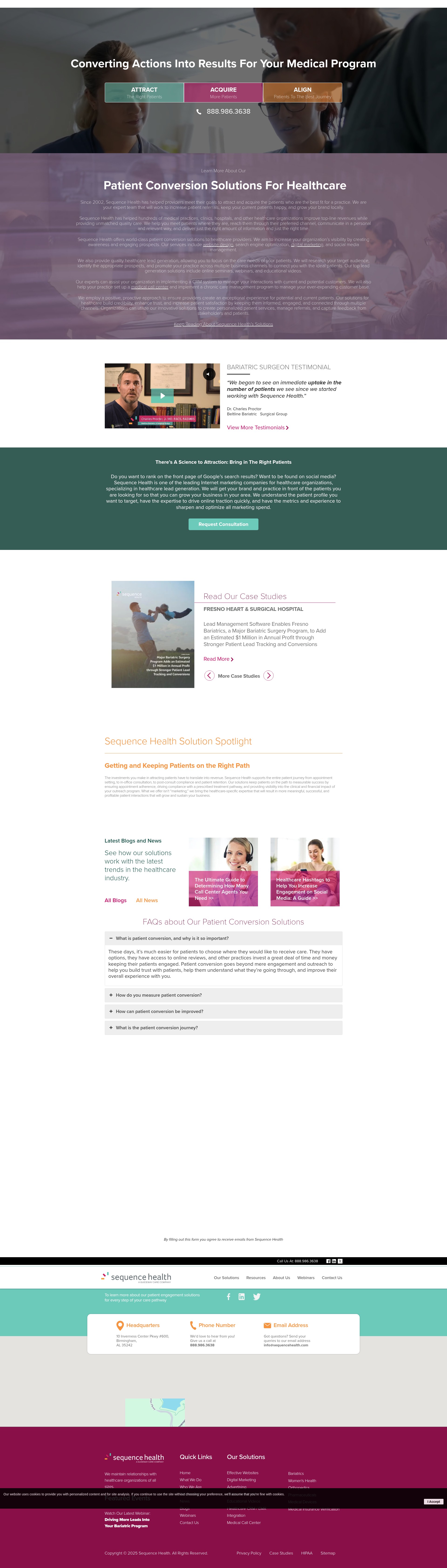 Screenshot of sequencehealth.com