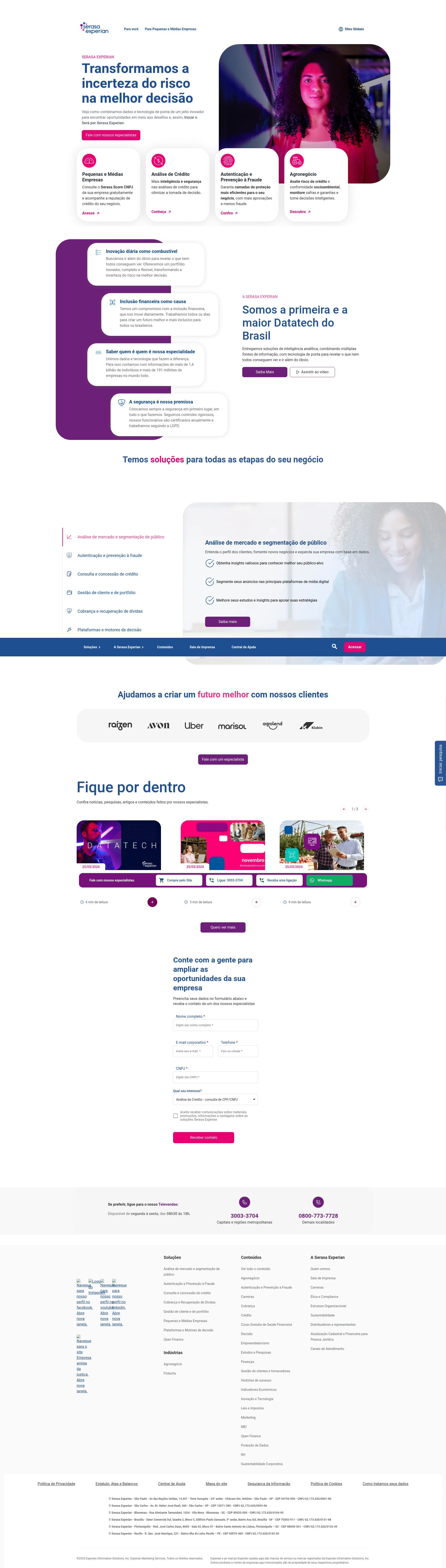 Screenshot of serasaexperian.com.br