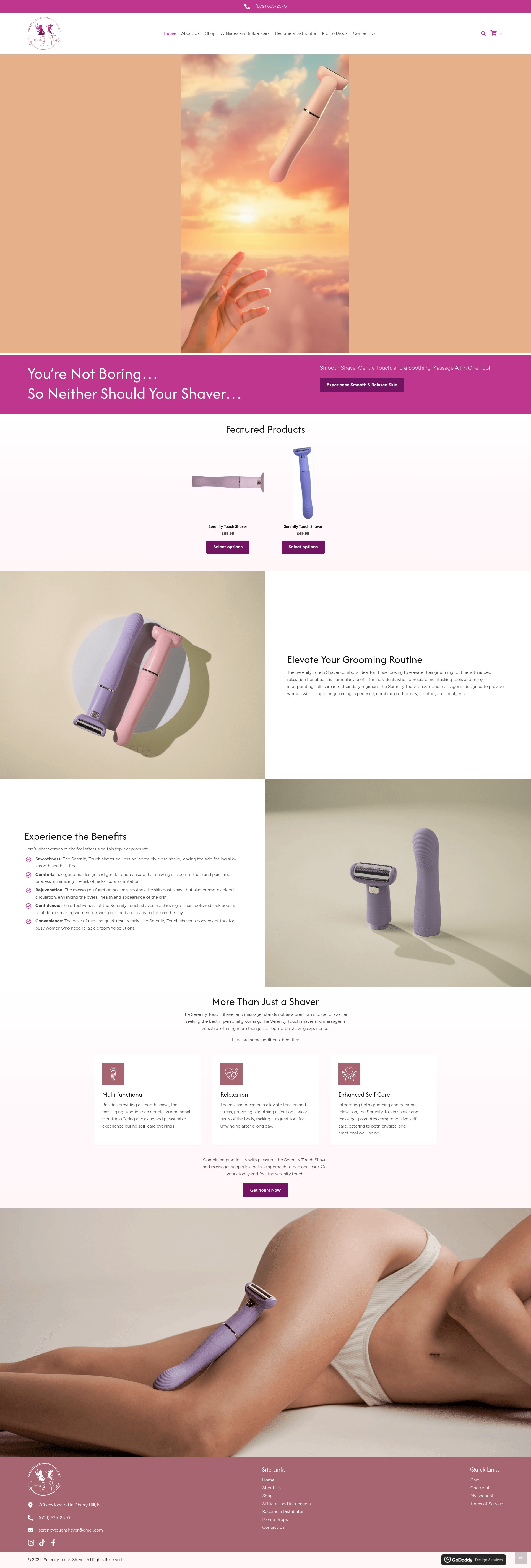 Screenshot of serenitytouchshaver.com