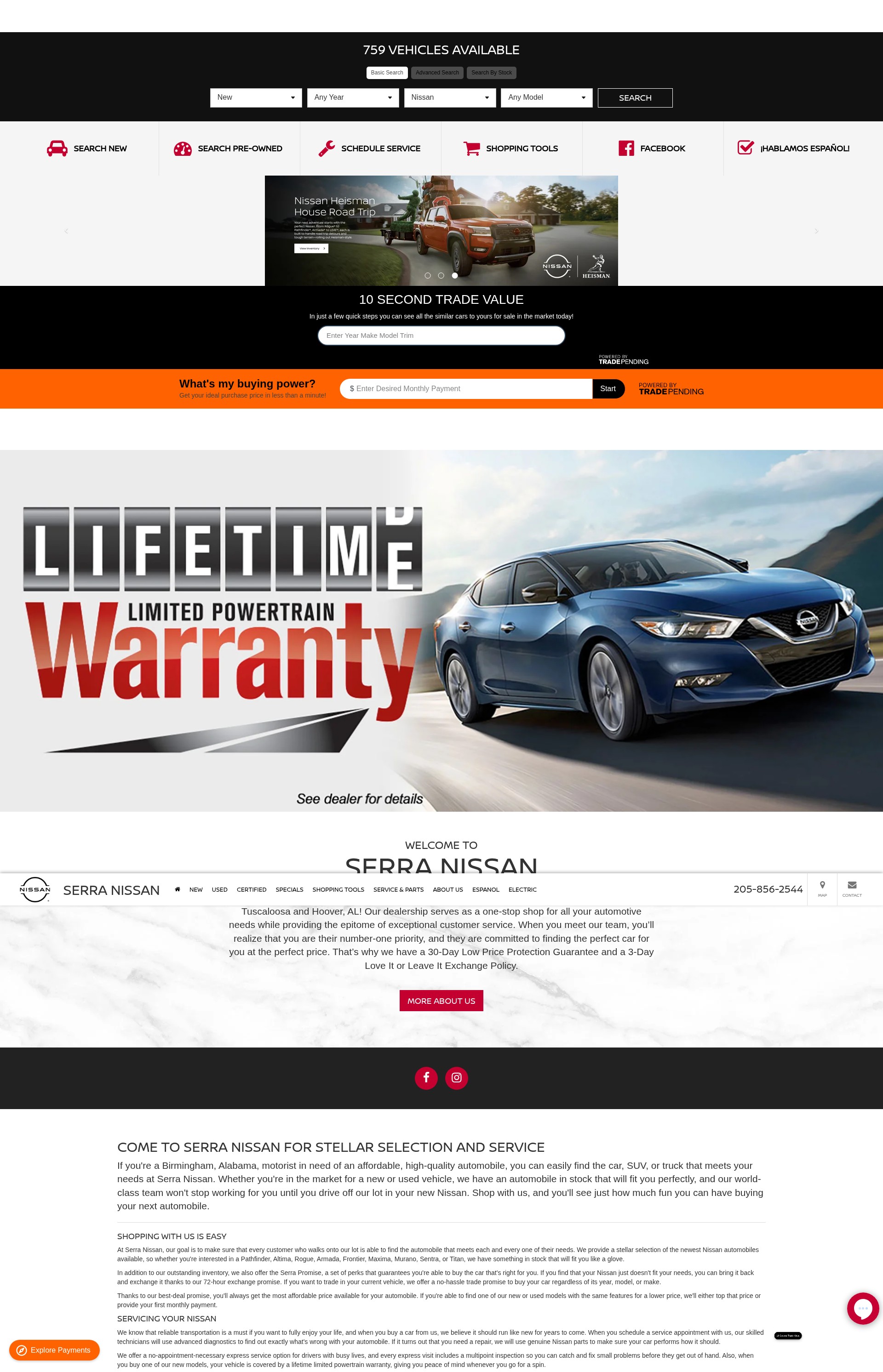 Screenshot of serranissan.com