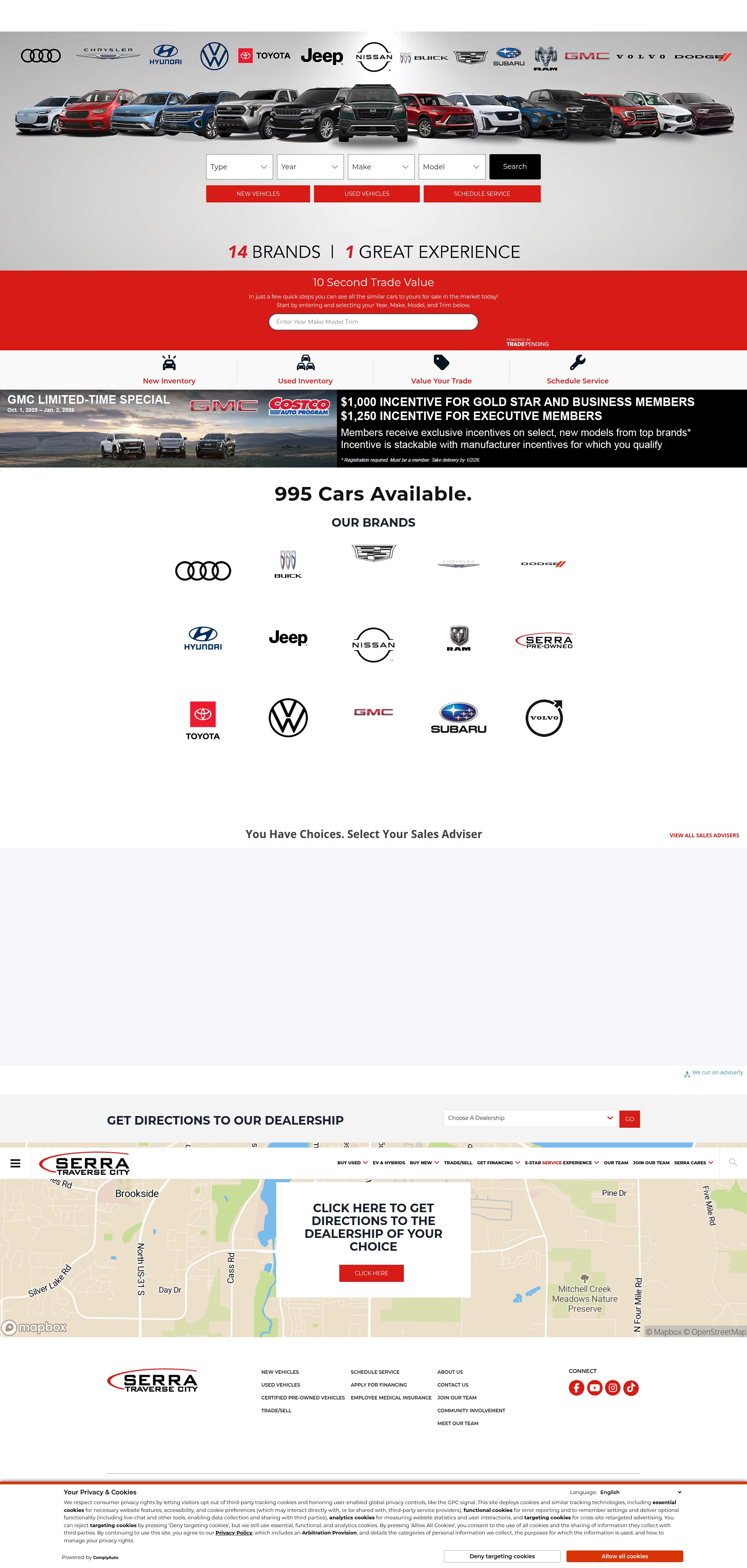 Screenshot of serratraversecity.com