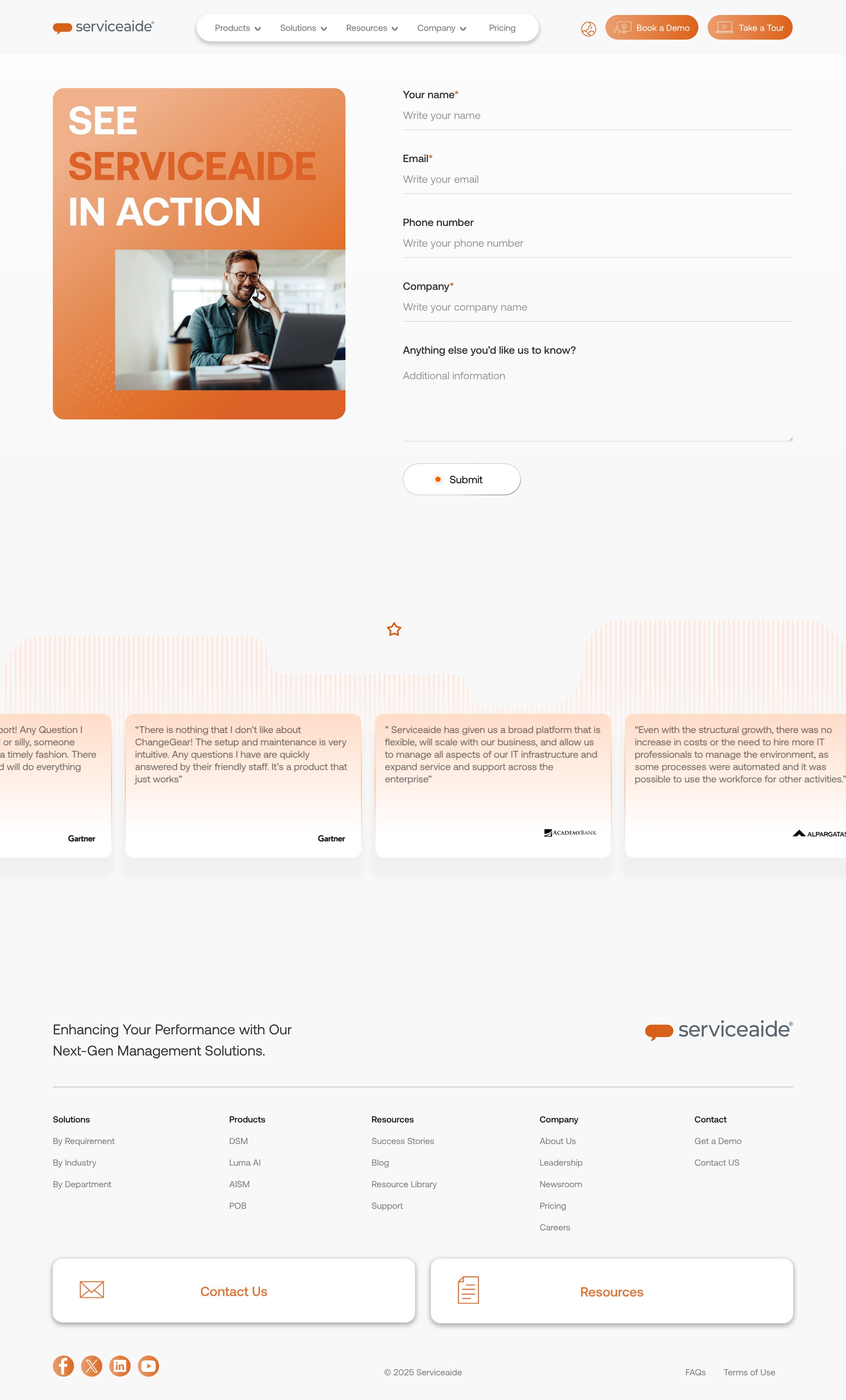 Screenshot of serviceaide.com