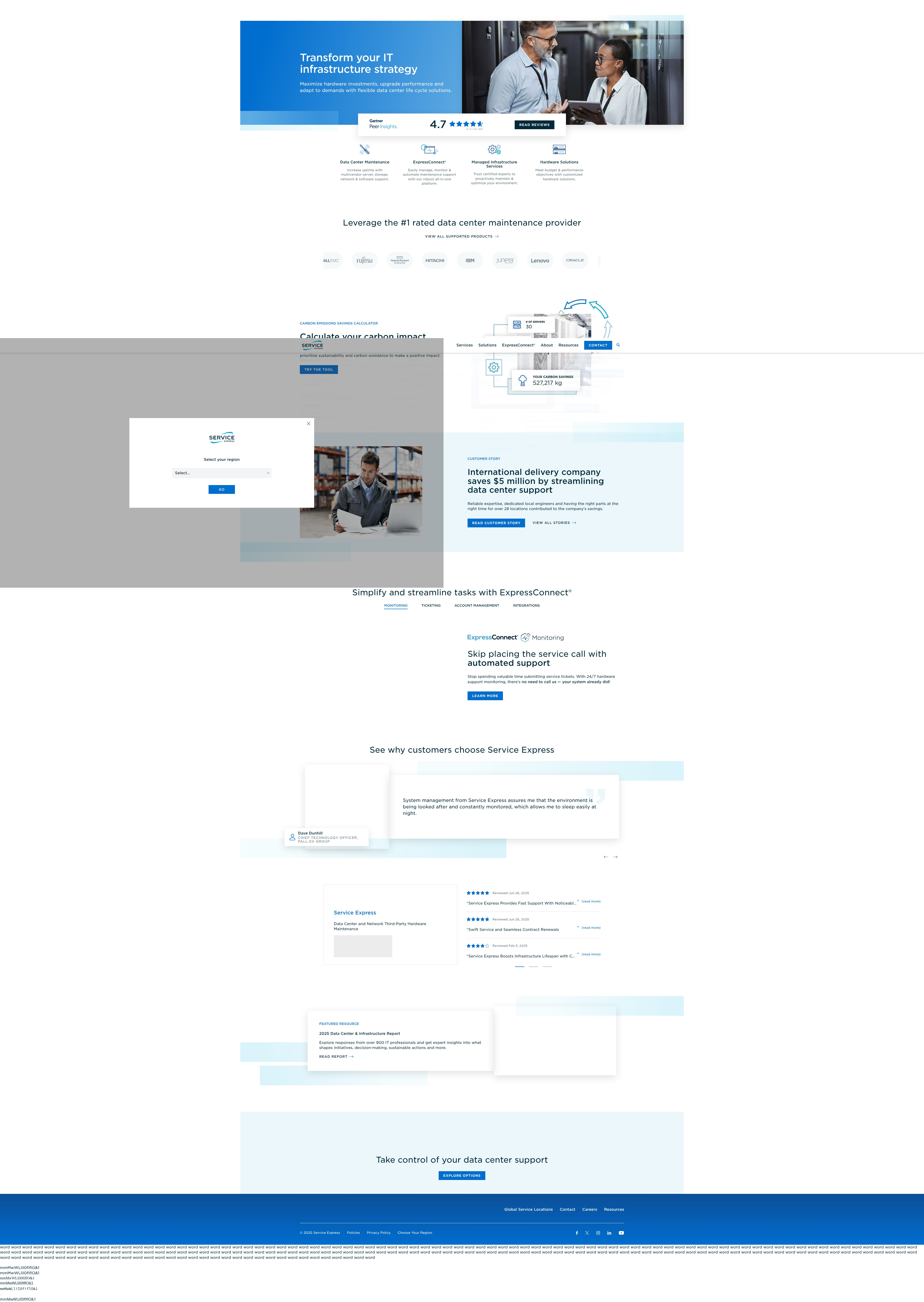 Screenshot of serviceexpress.com