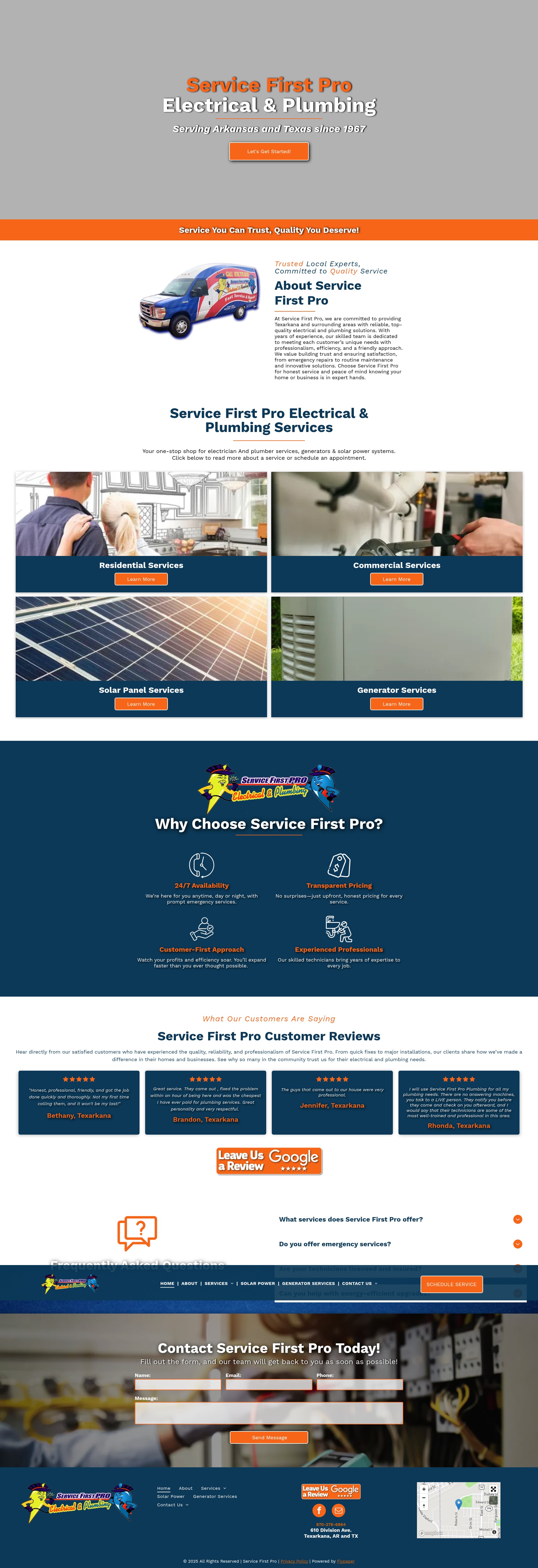 Screenshot of servicefirstpro.com