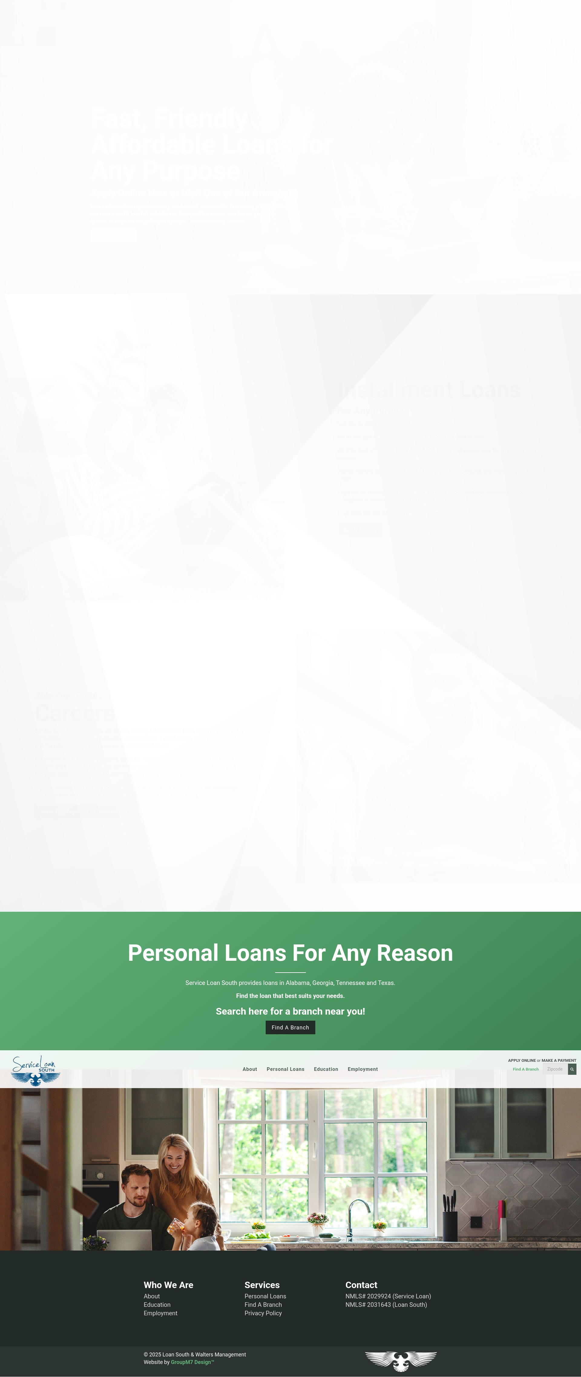 Screenshot of serviceloansouth.com