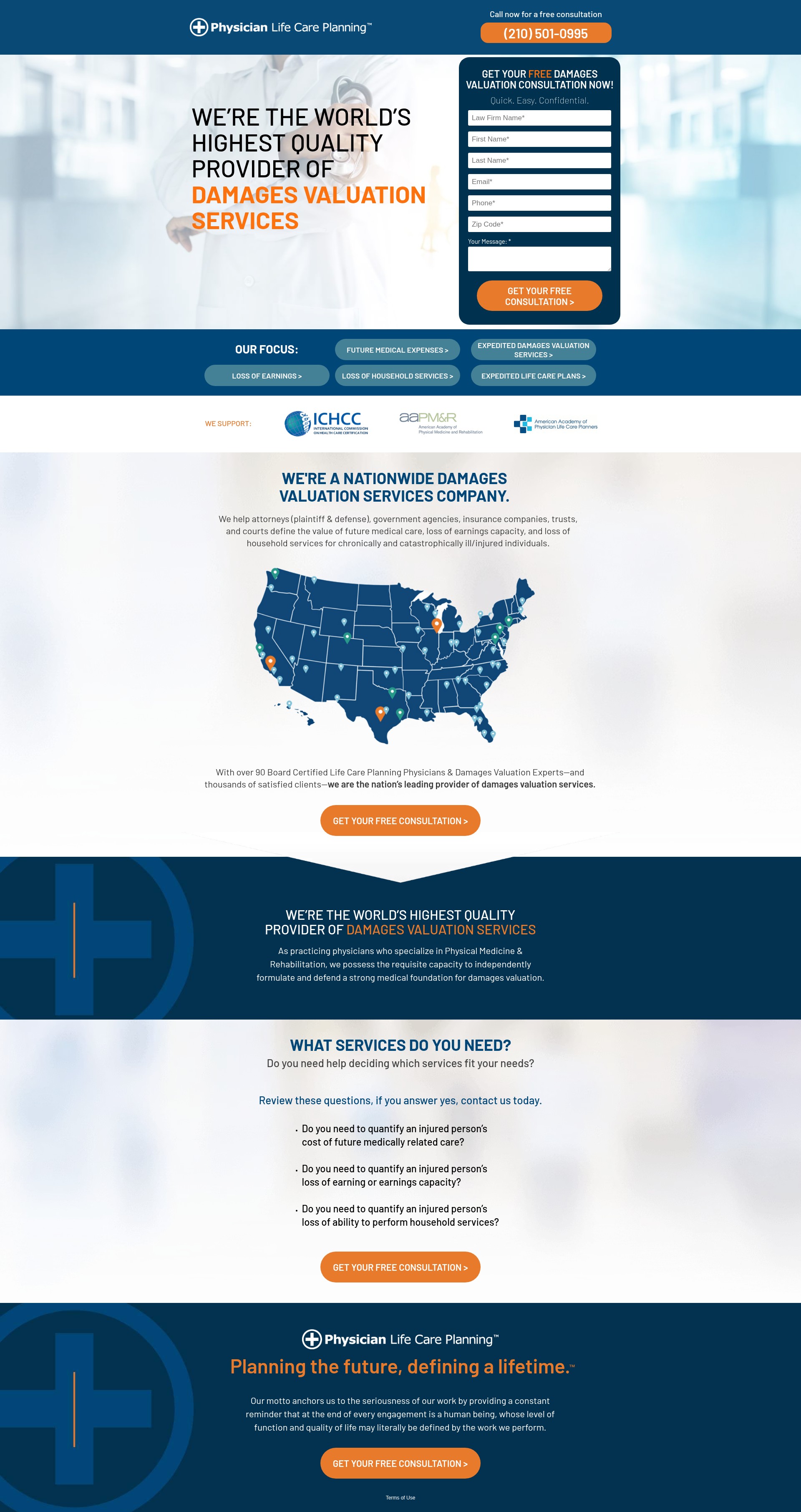 Screenshot of services.physicianlcp.com