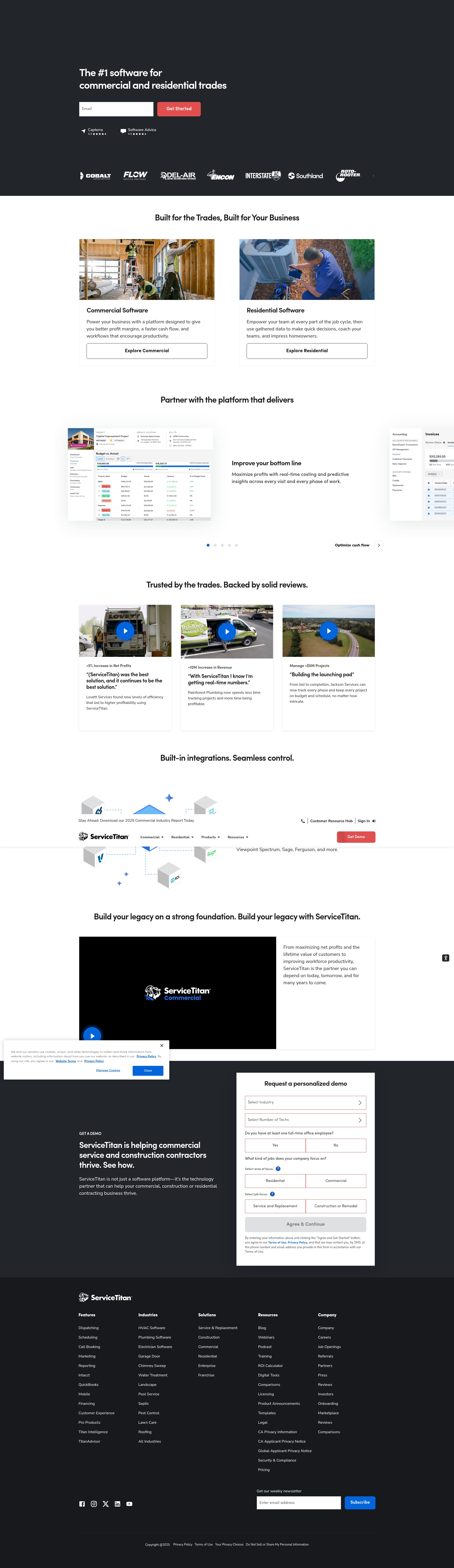 Screenshot of servicetitan.com