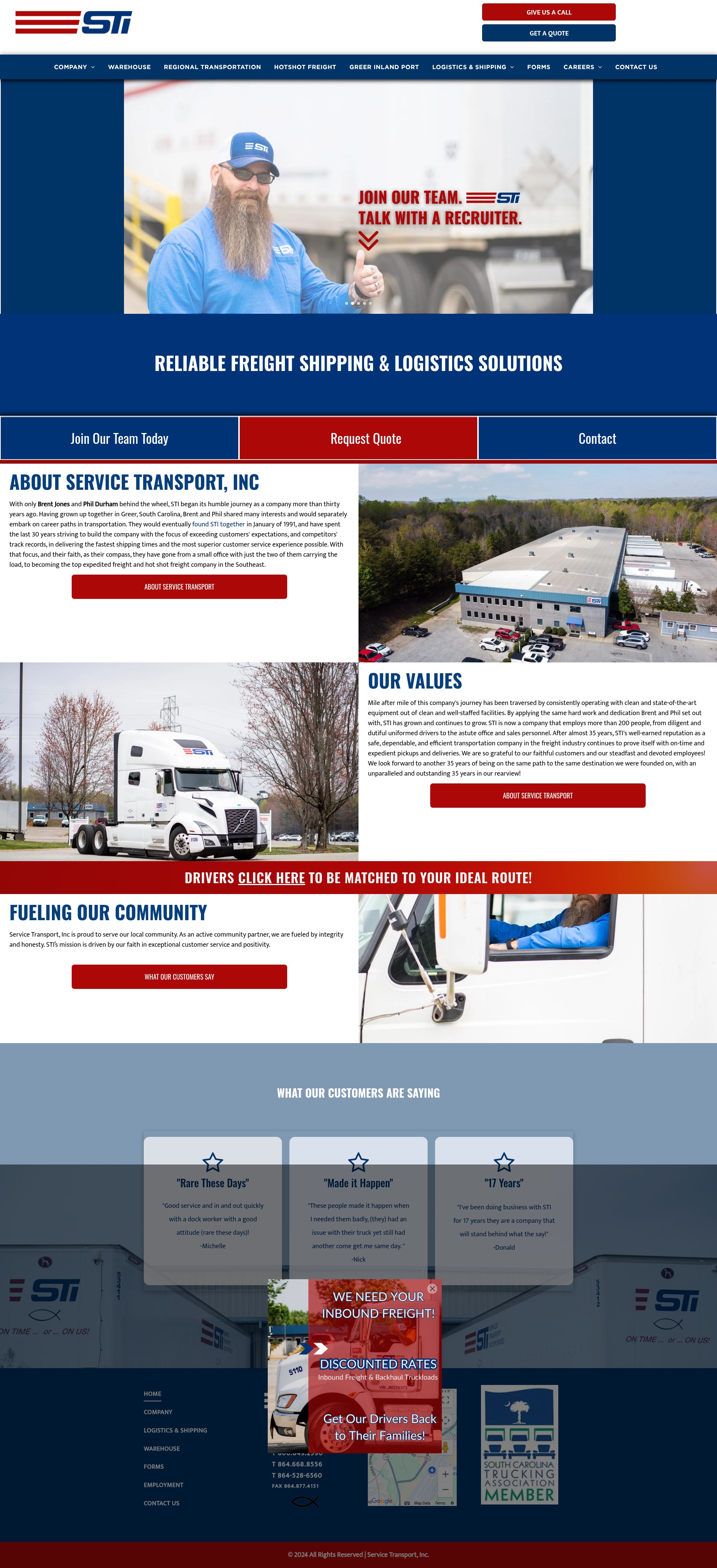 Screenshot of servicetransport.com