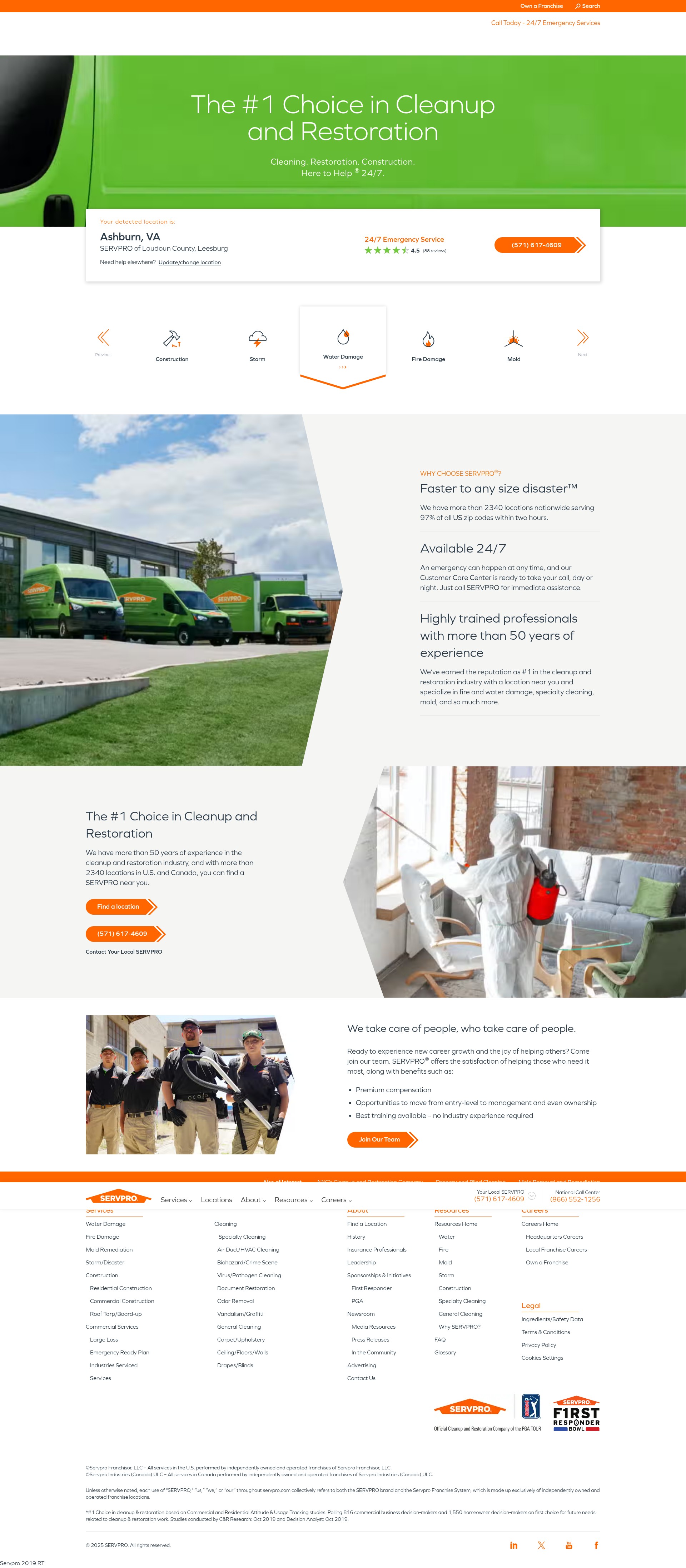 Screenshot of servpro.com