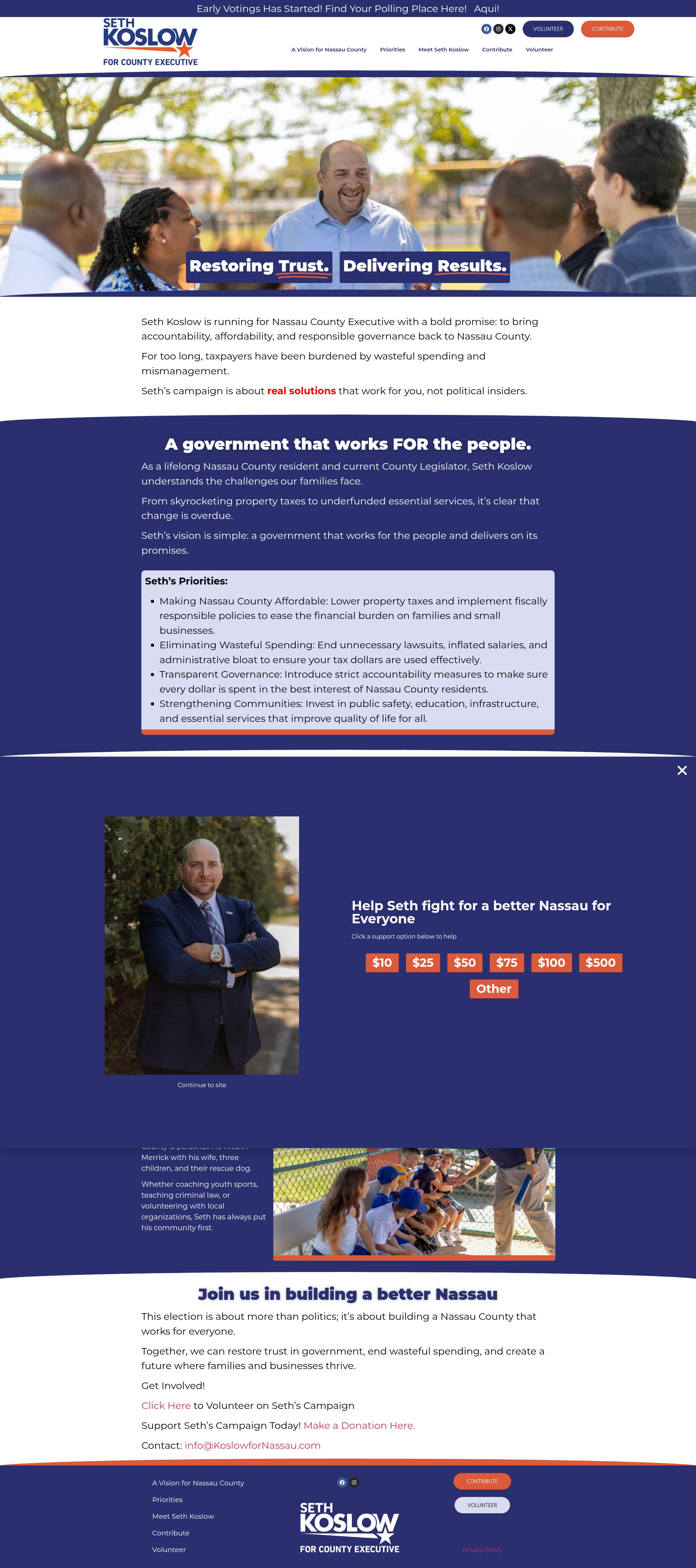 Screenshot of sethkoslow.com