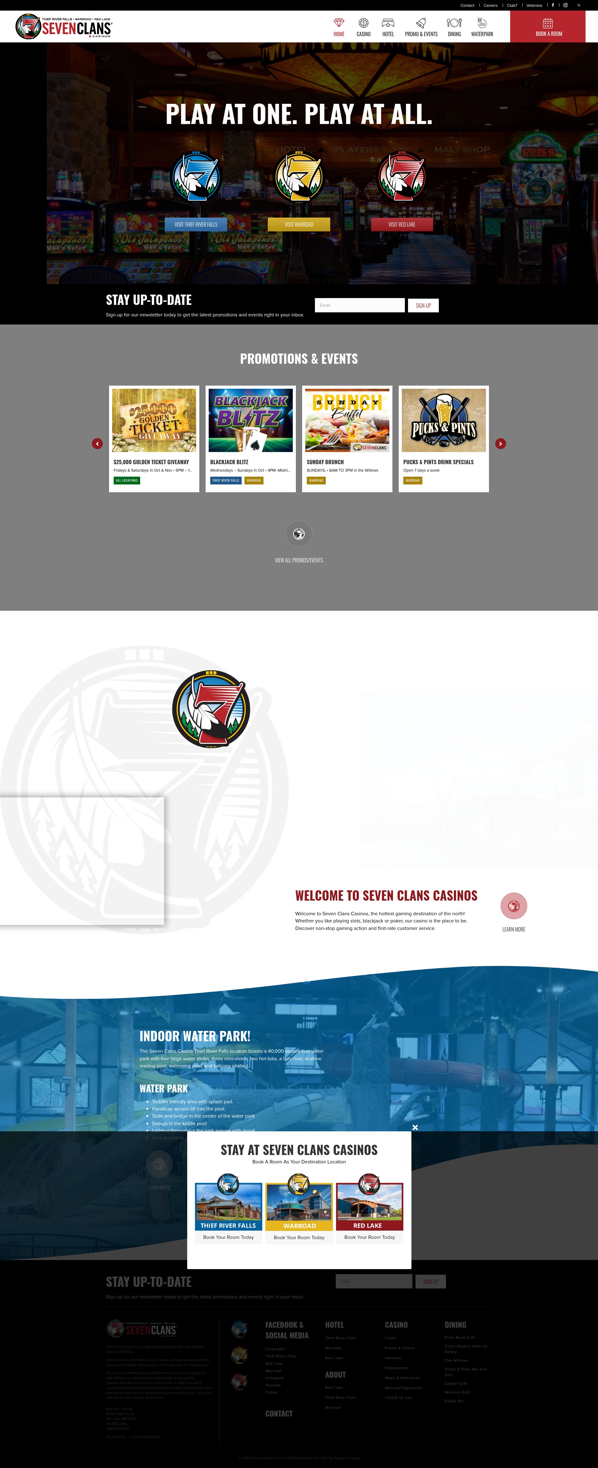 Screenshot of sevenclanscasino.com