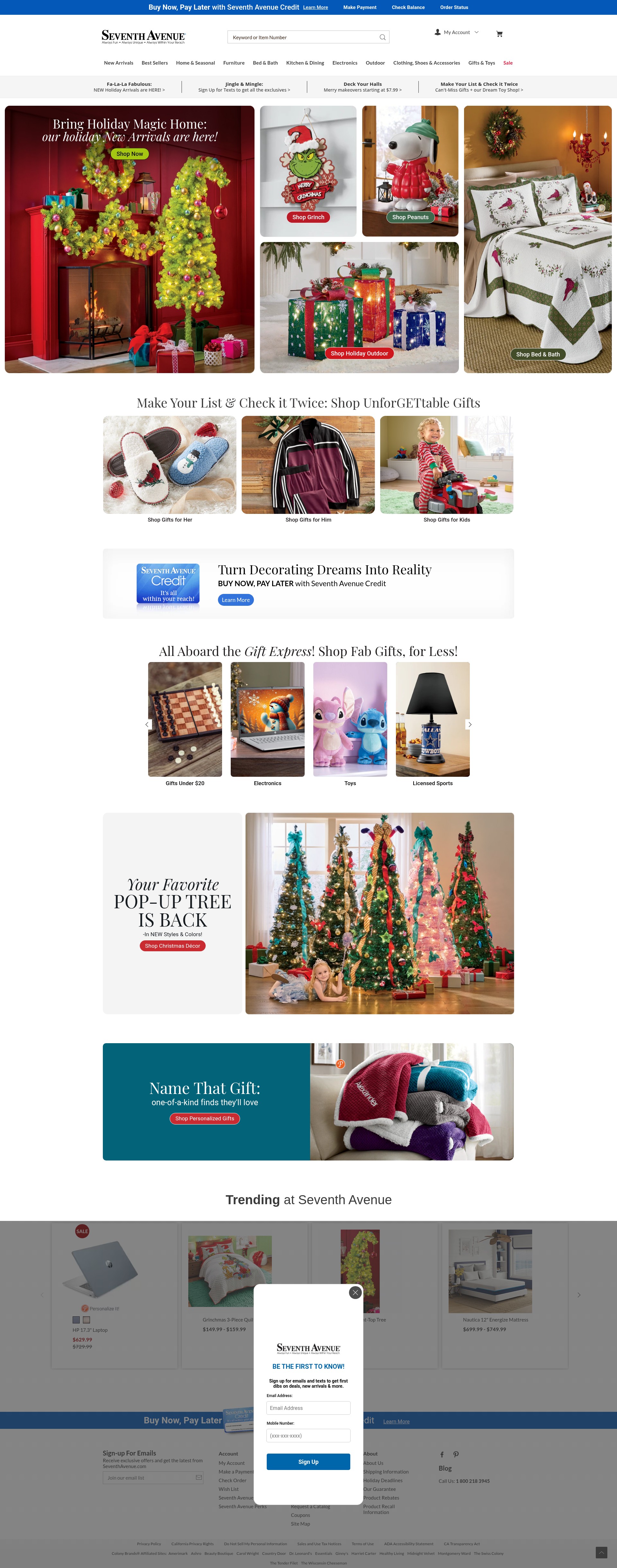 Screenshot of seventhavenue.com