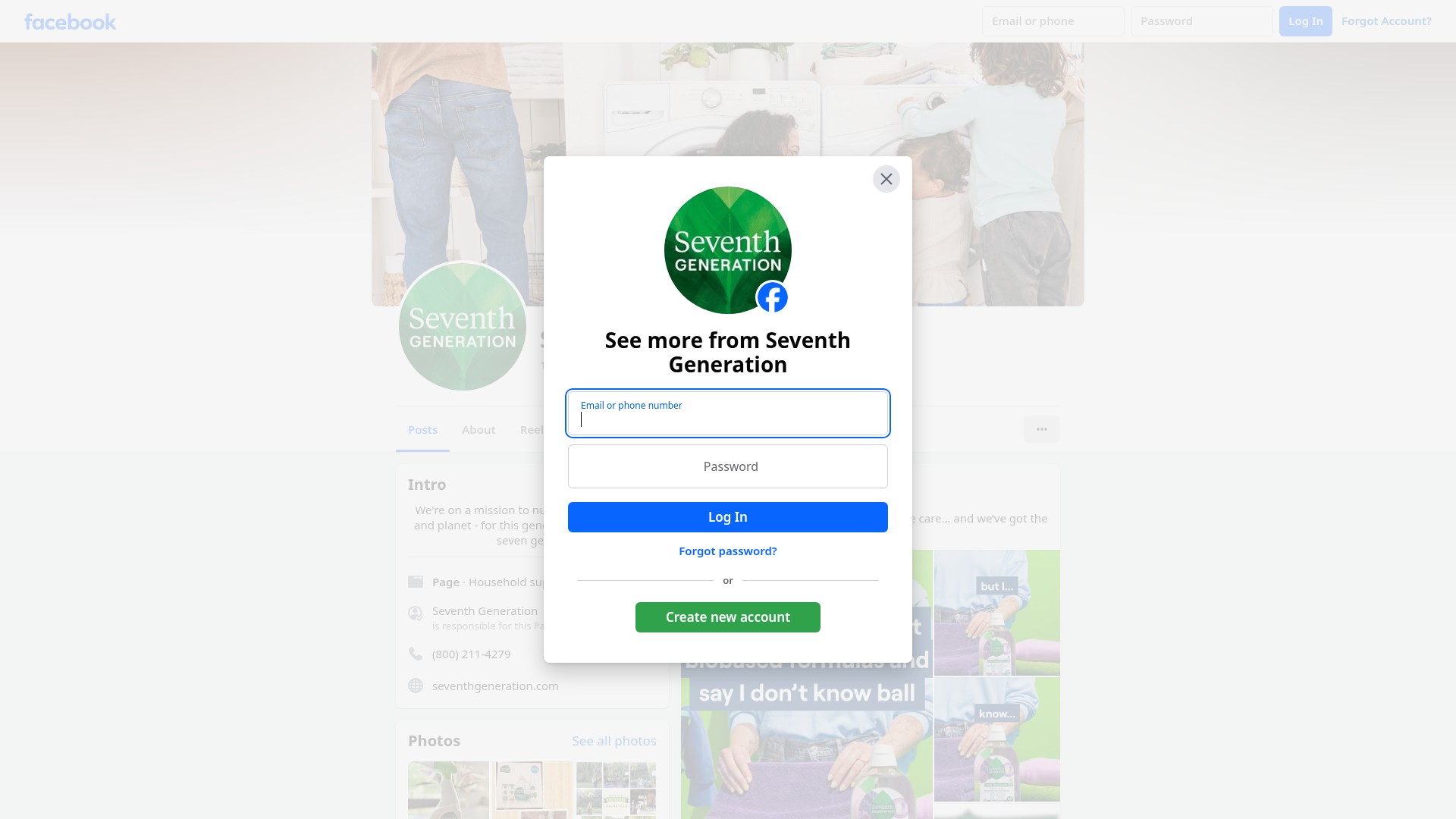 Screenshot of seventhgeneration.com