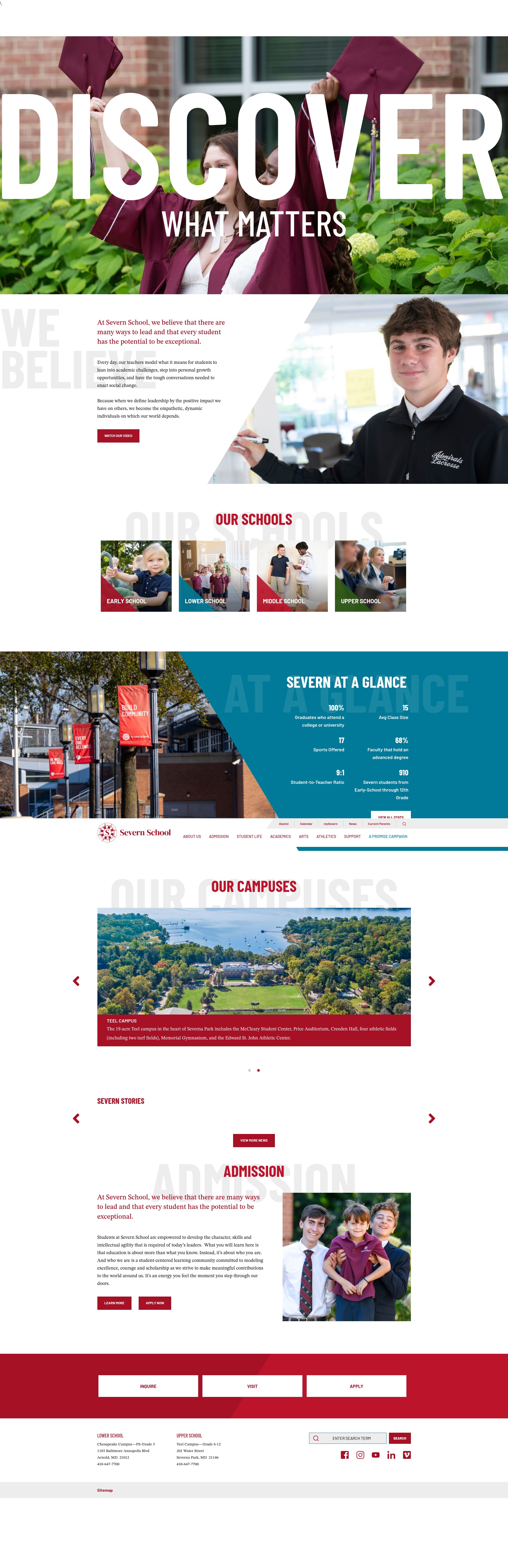 Screenshot of severnschool.com