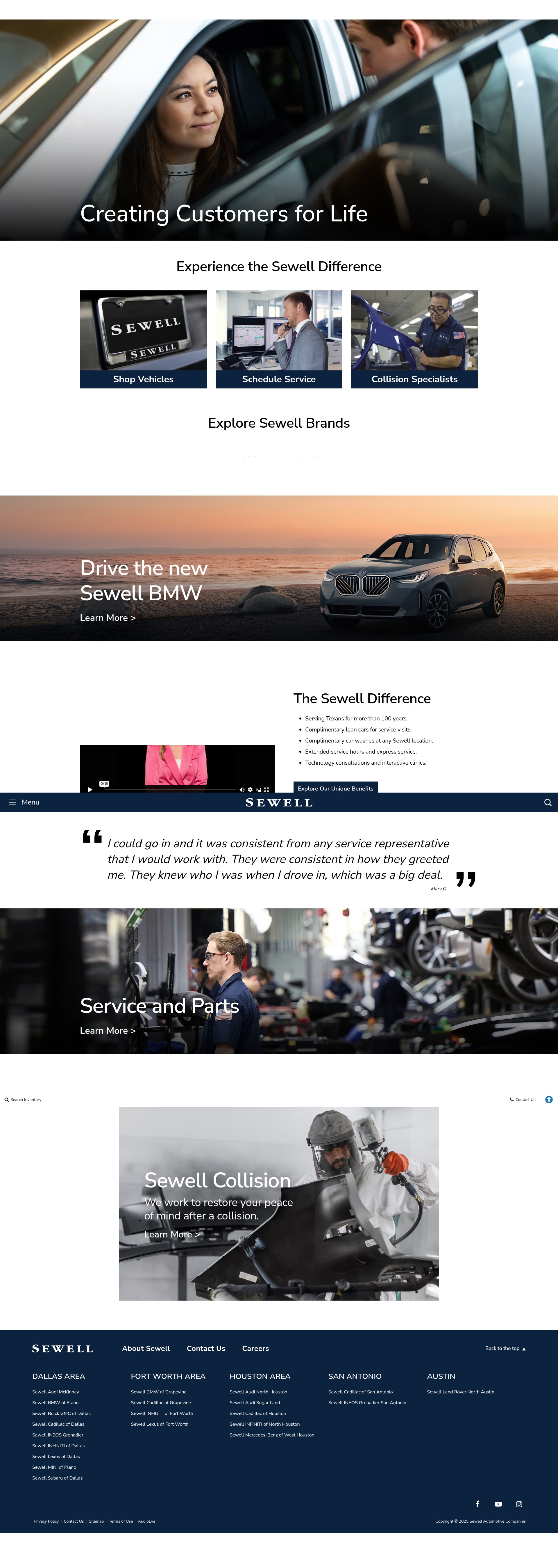 Screenshot of sewell.com