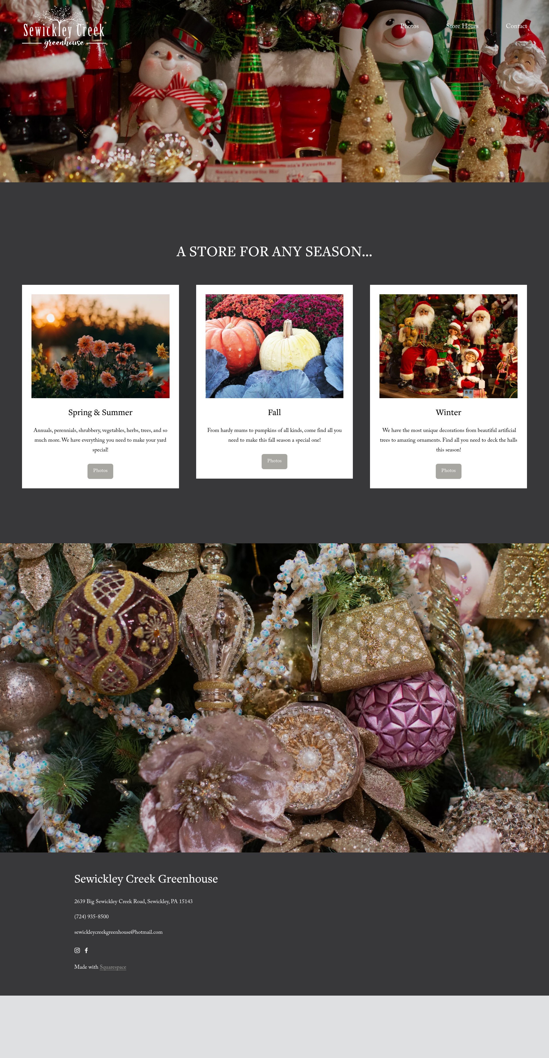 Screenshot of sewickleycreekgreenhouse.com