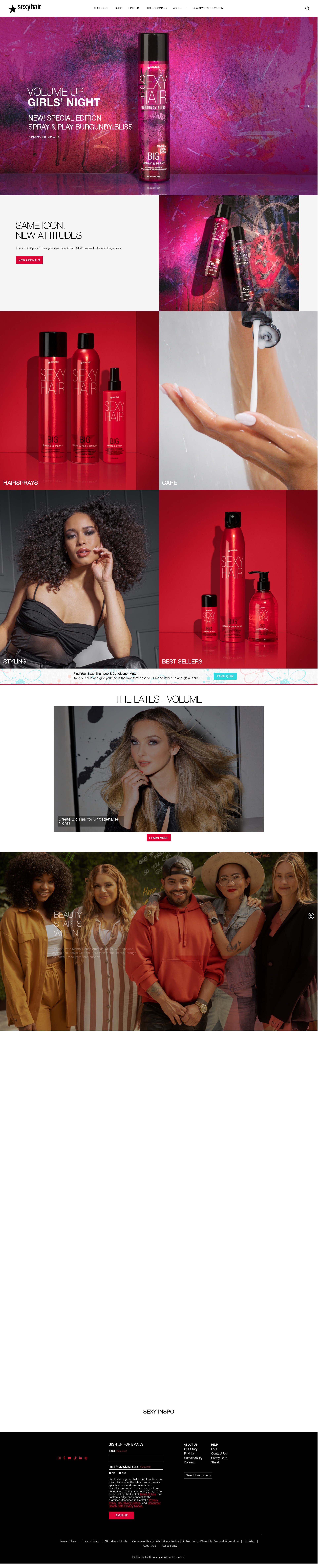 Screenshot of sexyhair.com