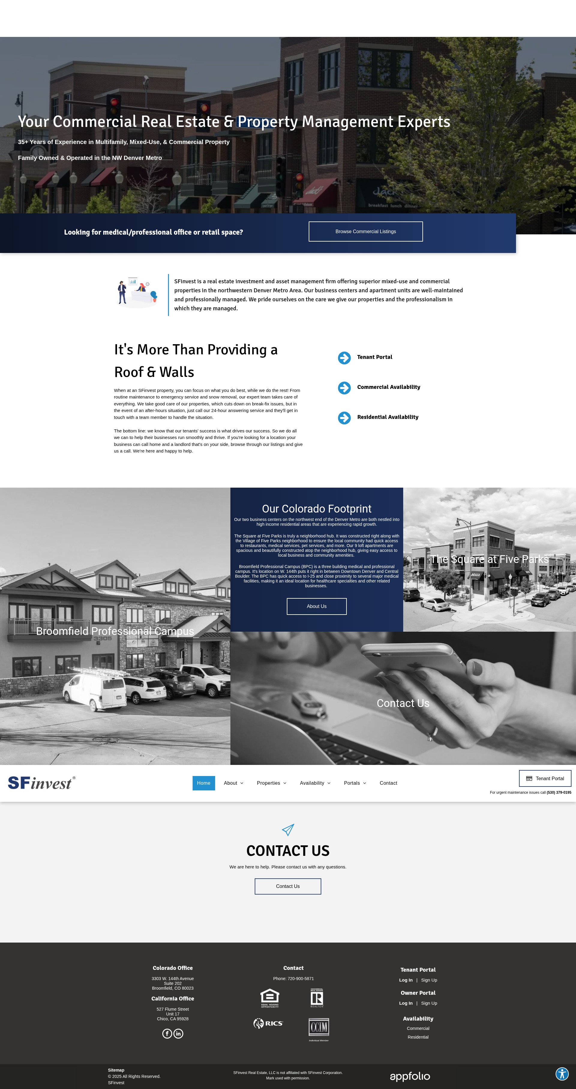 Screenshot of sfinvest.com