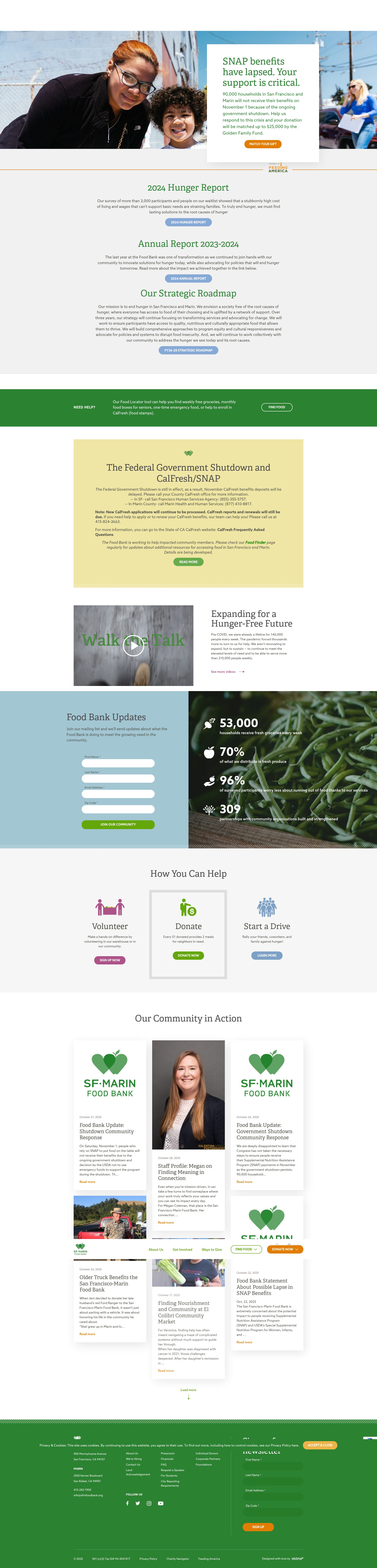 Screenshot of sfmfoodbank.org