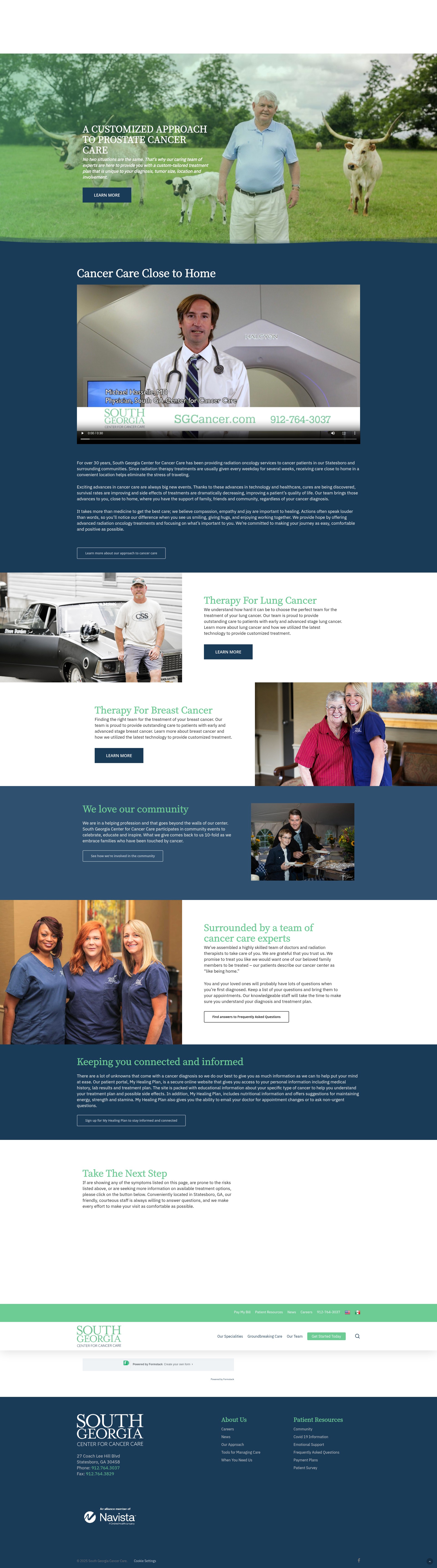 Screenshot of sgcancer.com