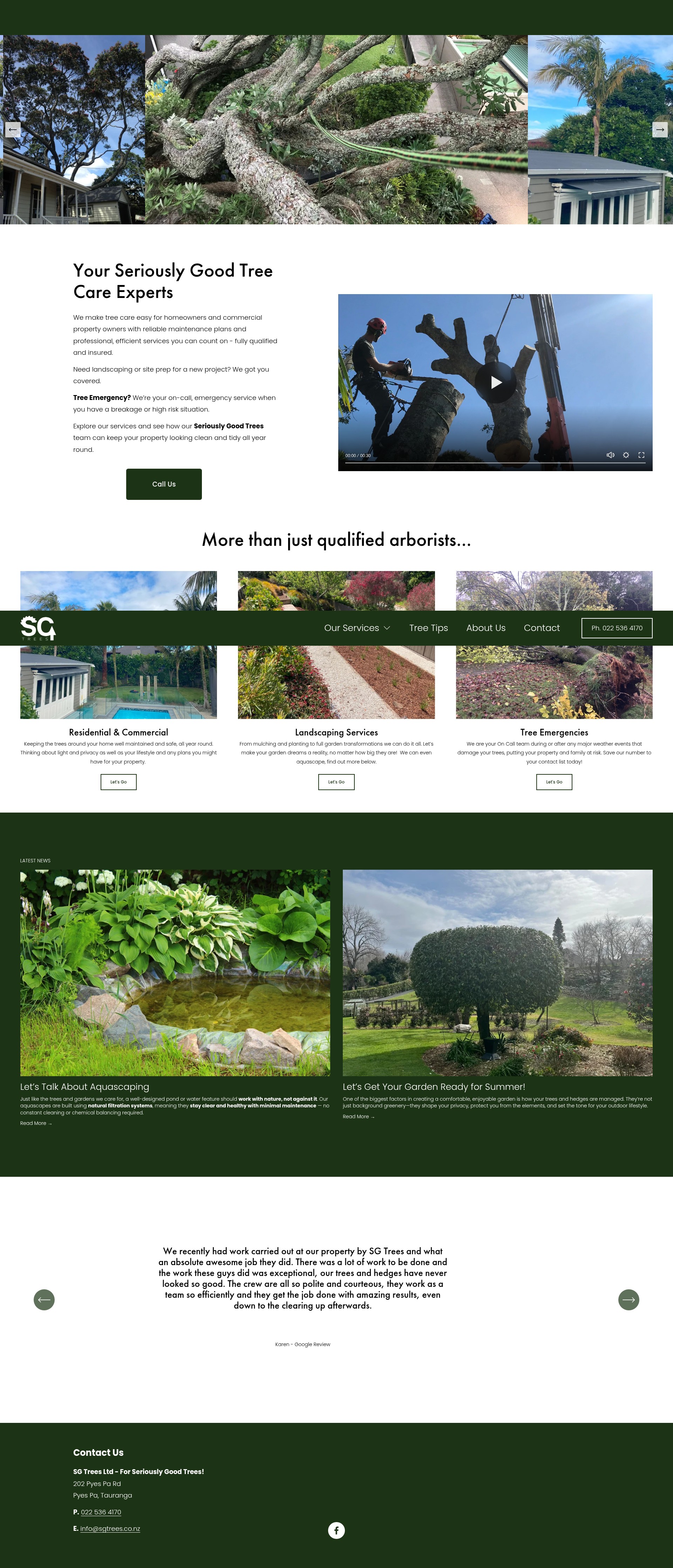 Screenshot of sgtrees.co.nz