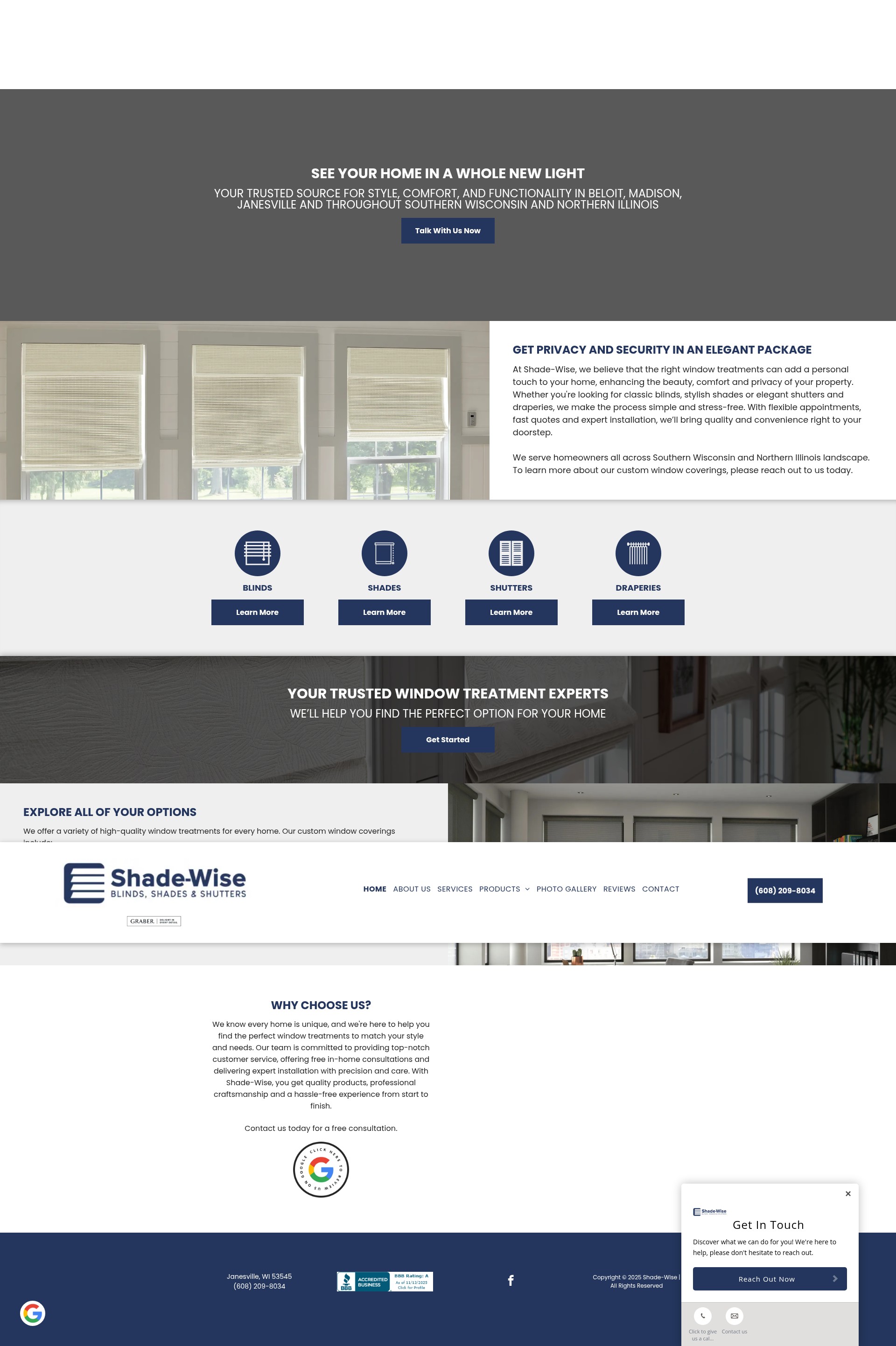 Screenshot of shade-wise.com