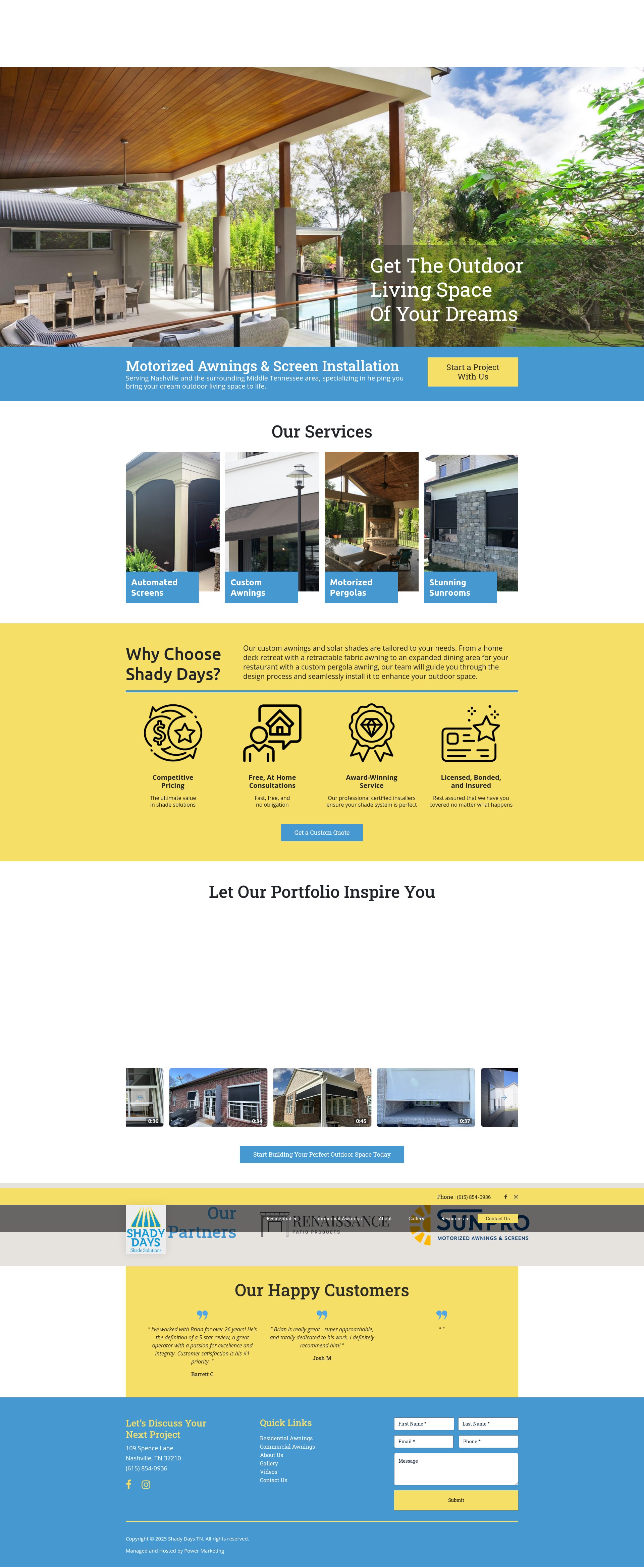 Screenshot of shadydaystn.com