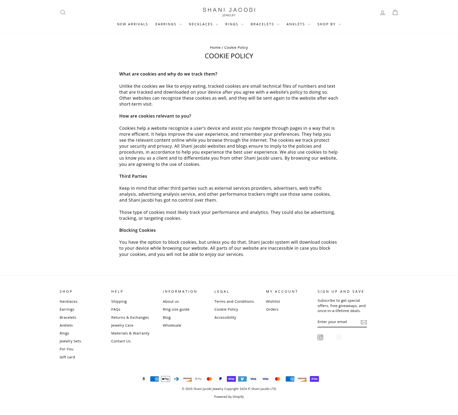 Screenshot of shanijacobi.com