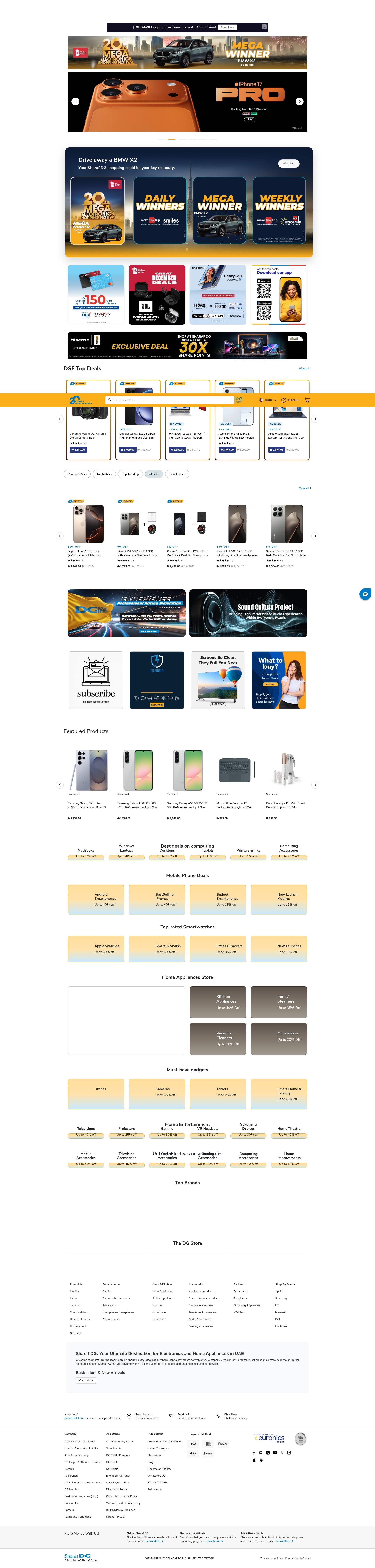 Screenshot of sharafdg.com