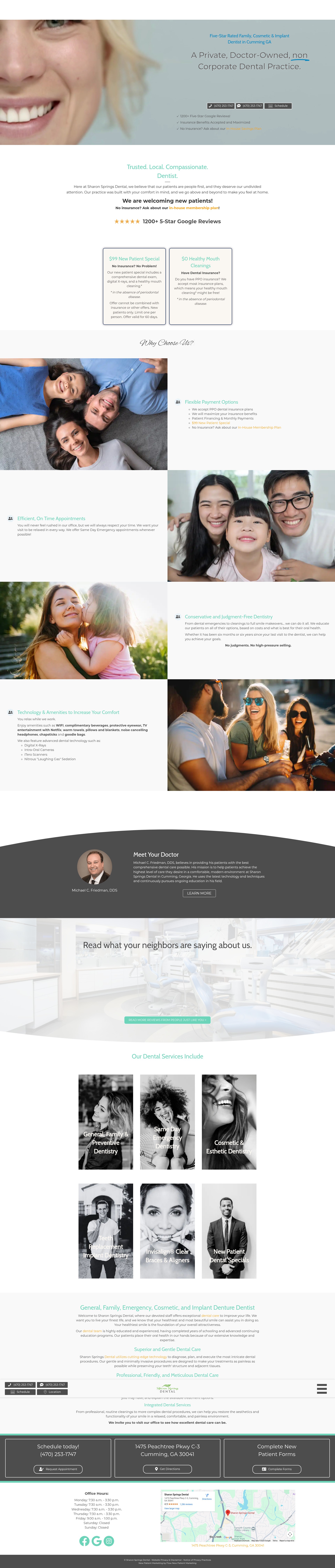 Screenshot of sharonspringsdental.com