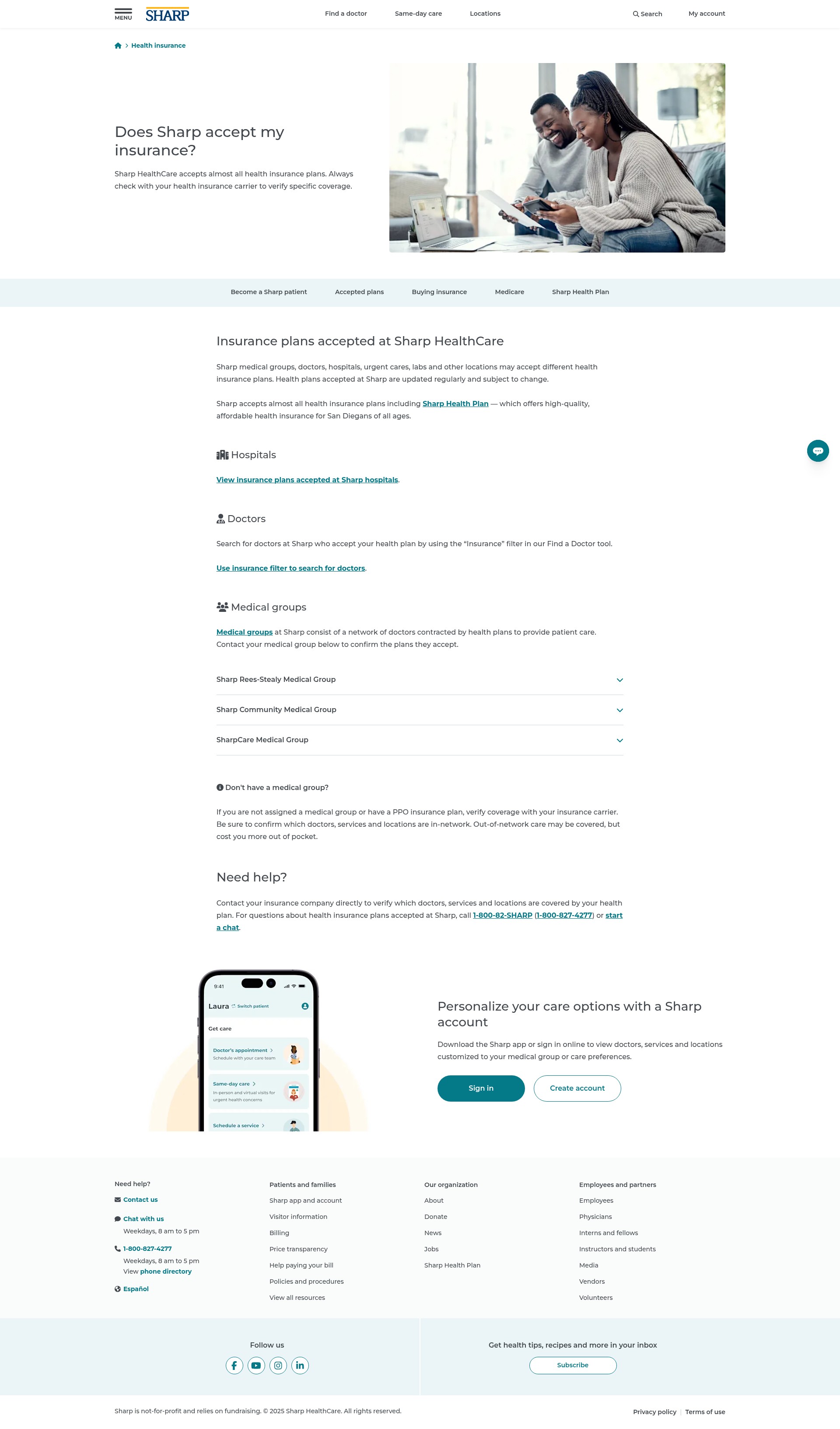 Screenshot of sharp.com