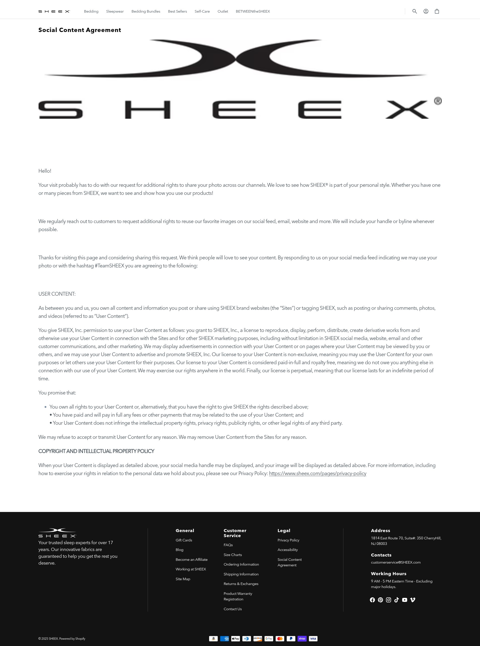 Screenshot of sheex.com
