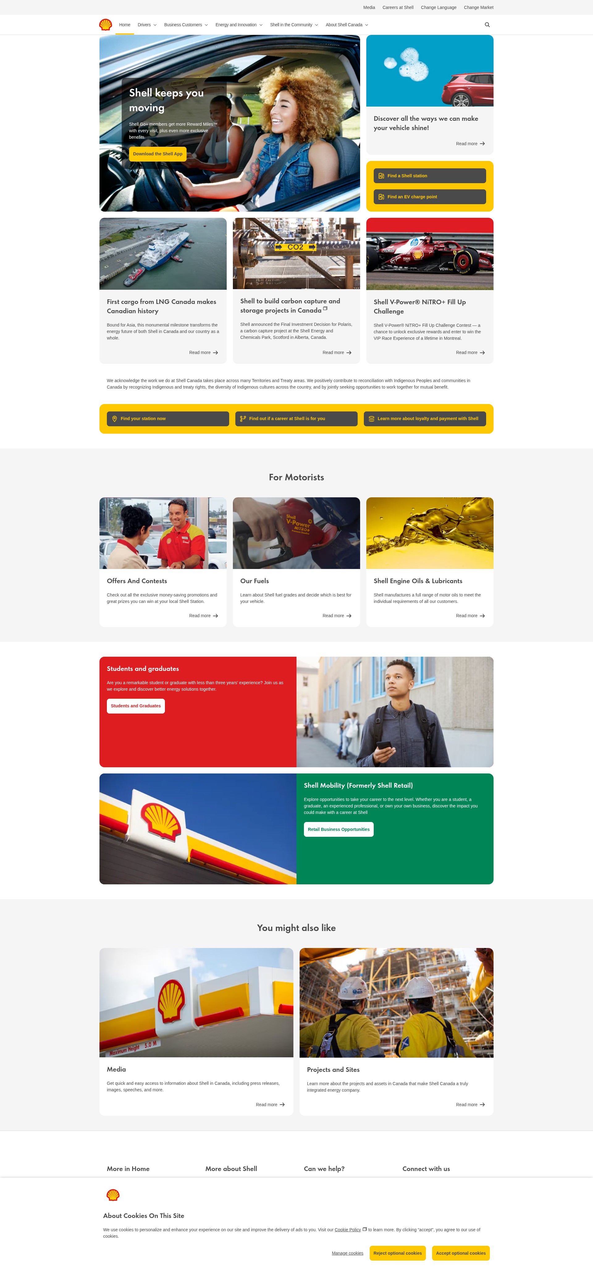 Screenshot of shell.ca