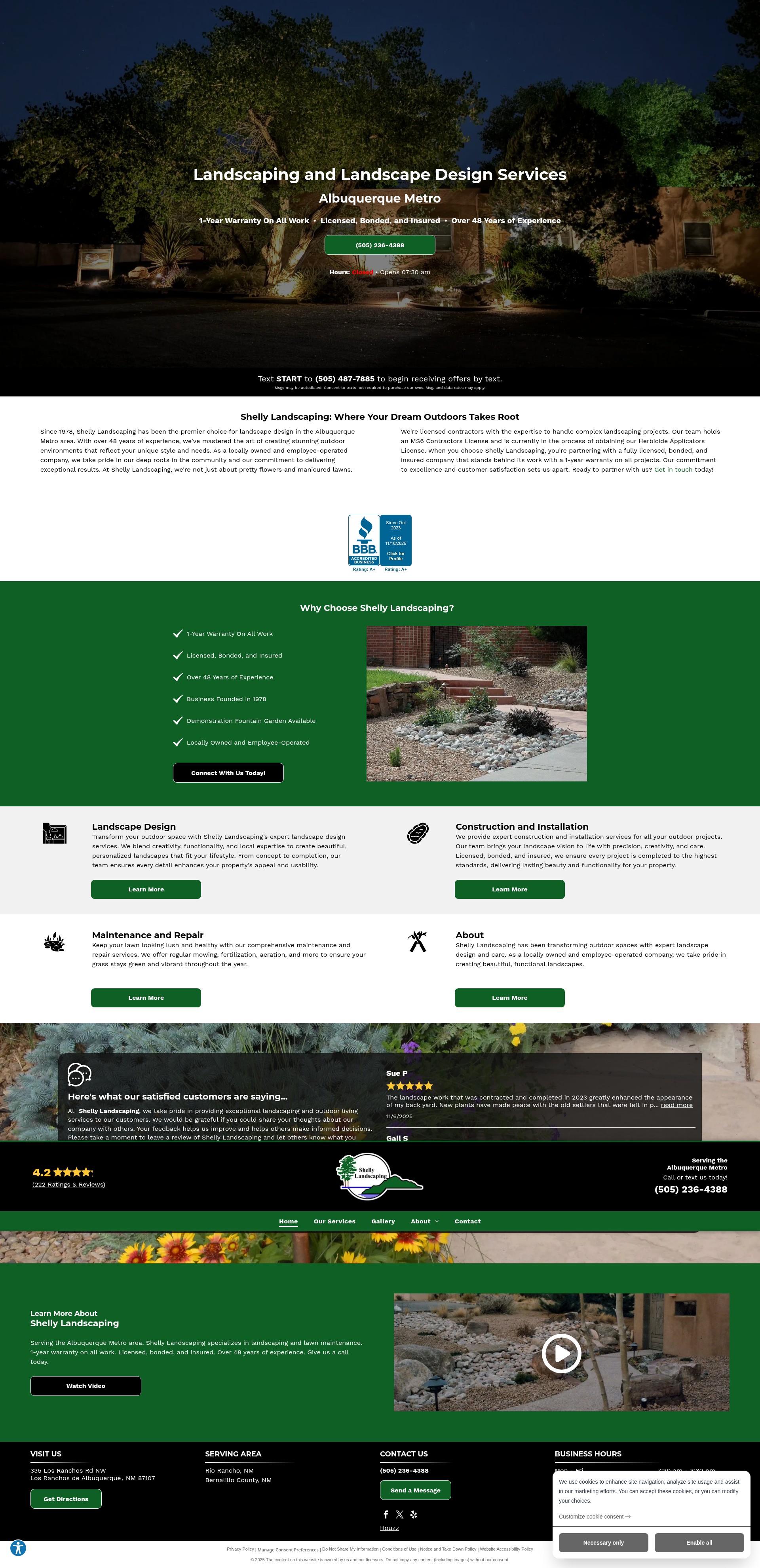 Screenshot of shellylandscaping.com