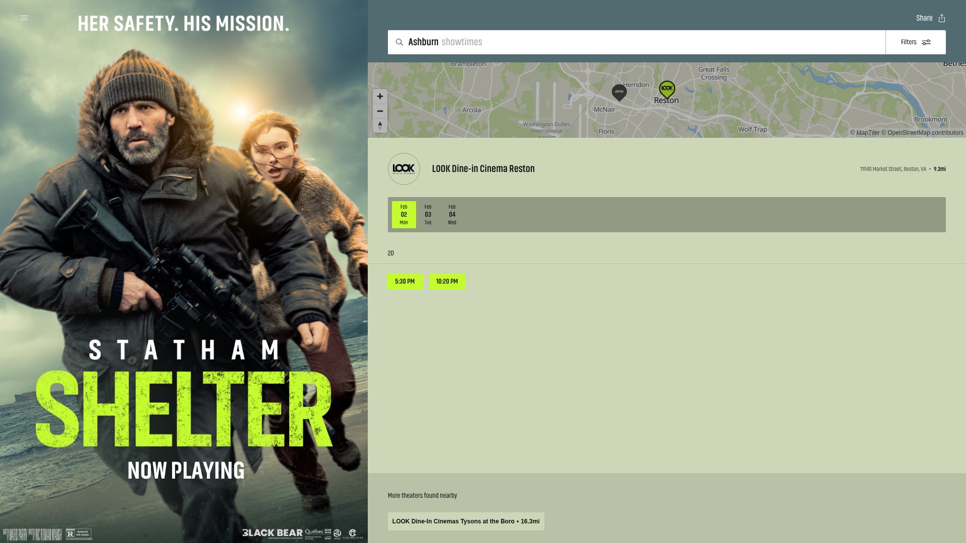 Screenshot of shelter.movie