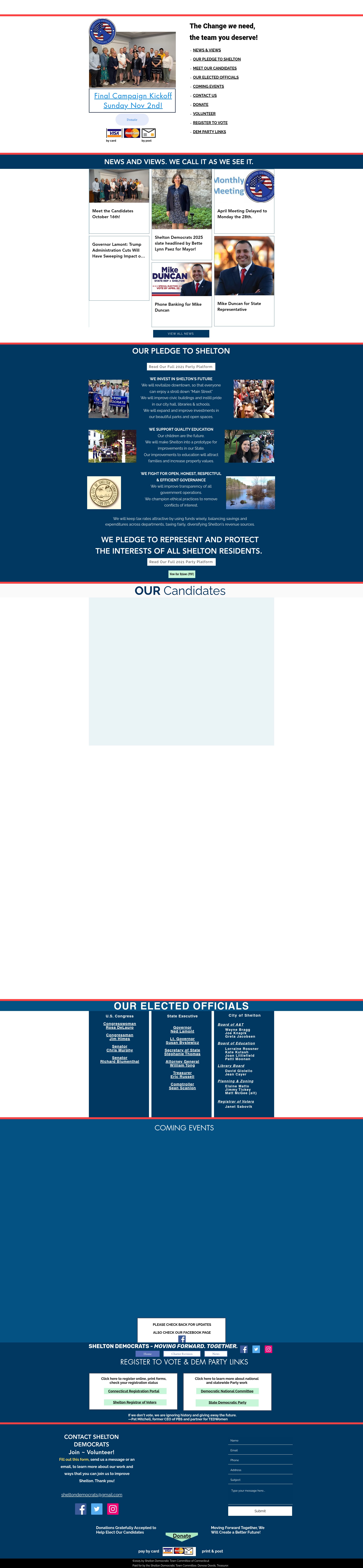 Screenshot of sheltondemocrats.com
