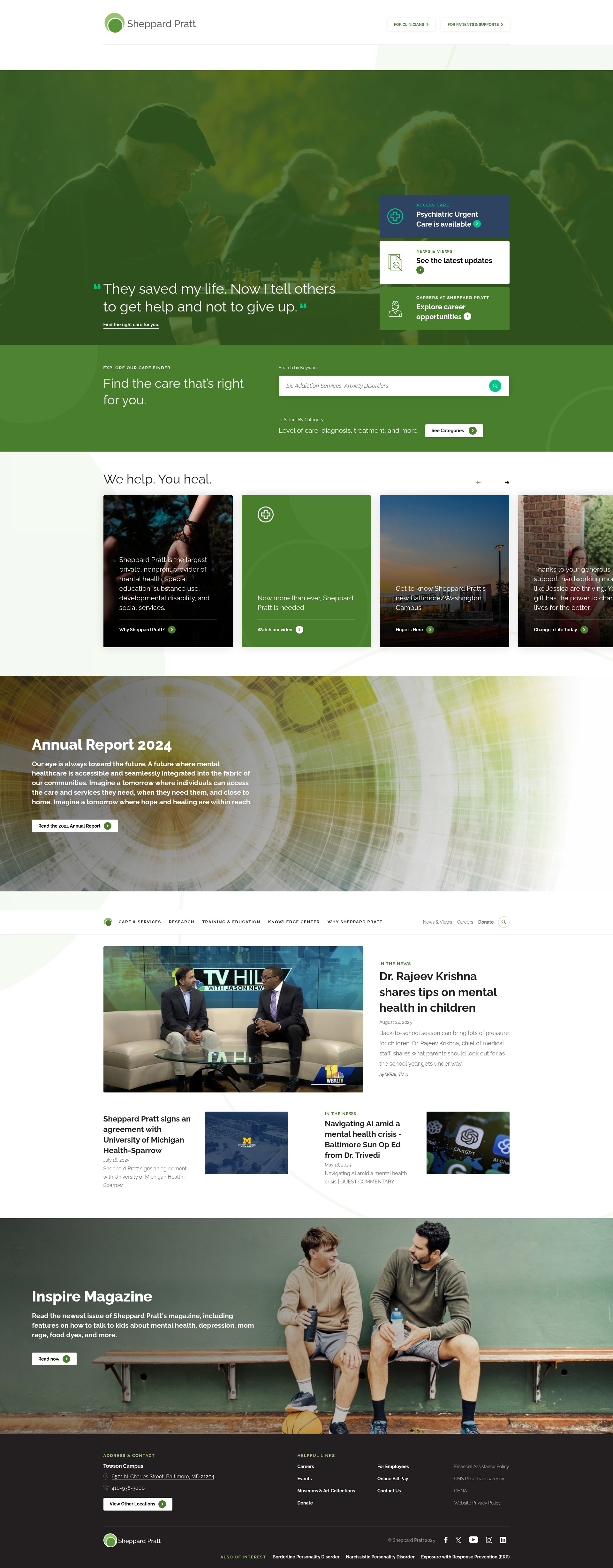 Screenshot of sheppardpratt.org