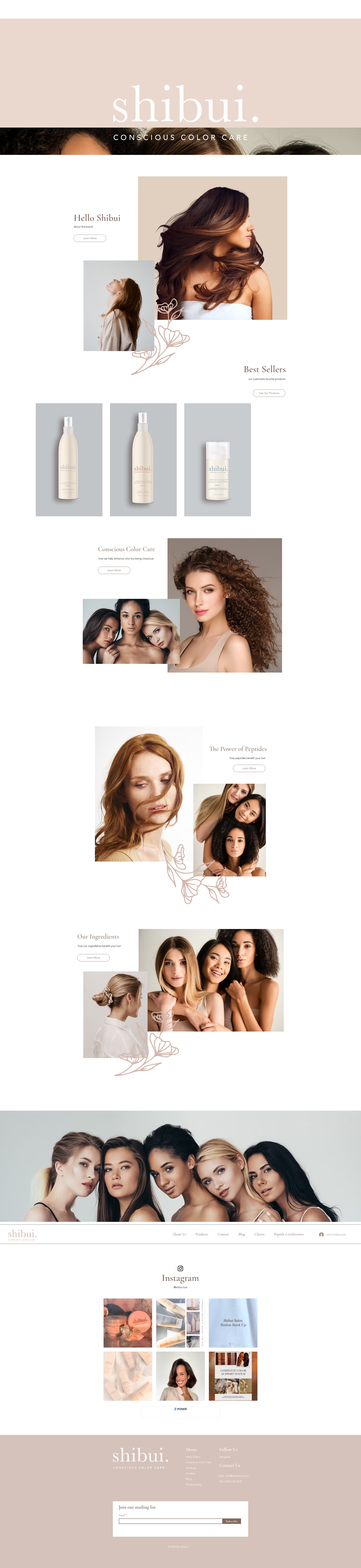Screenshot of shibuihair.com