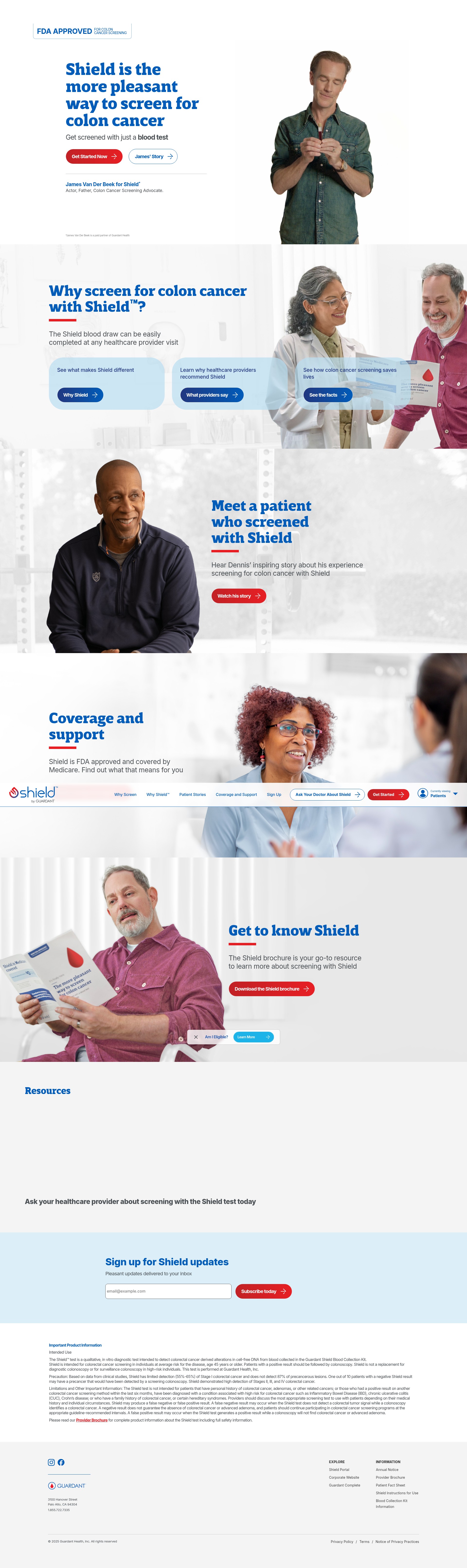 Screenshot of shieldcancerscreen.com