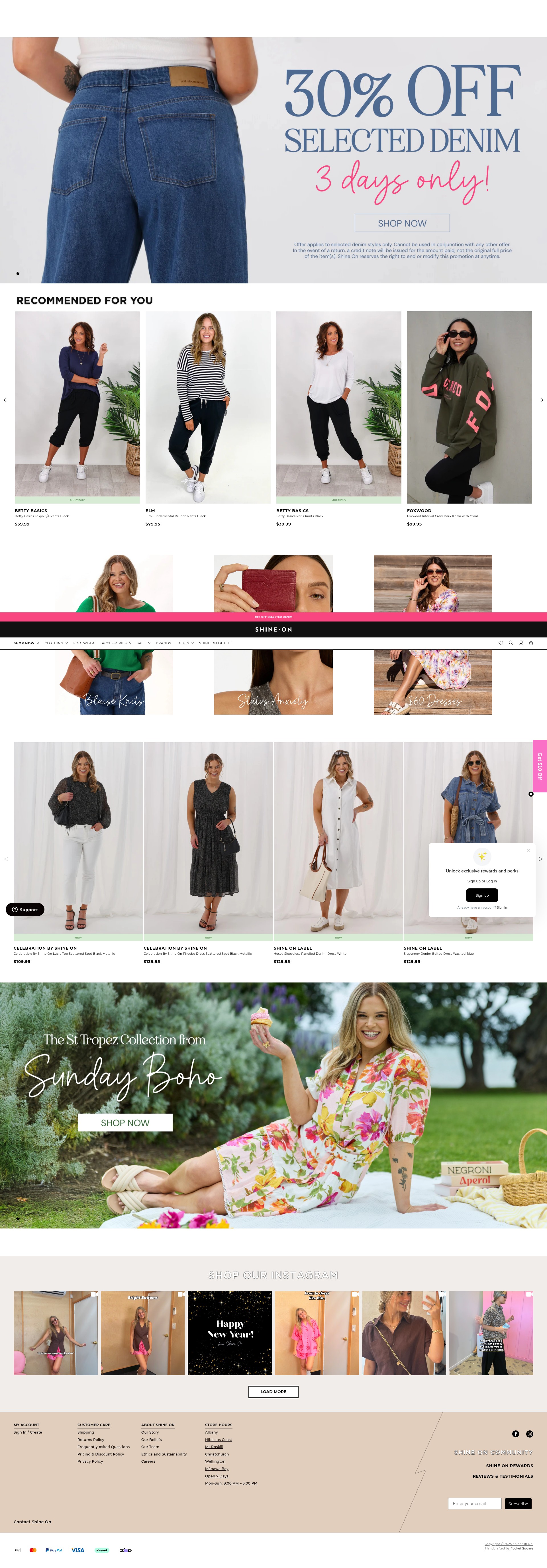 Screenshot of shineon.co.nz