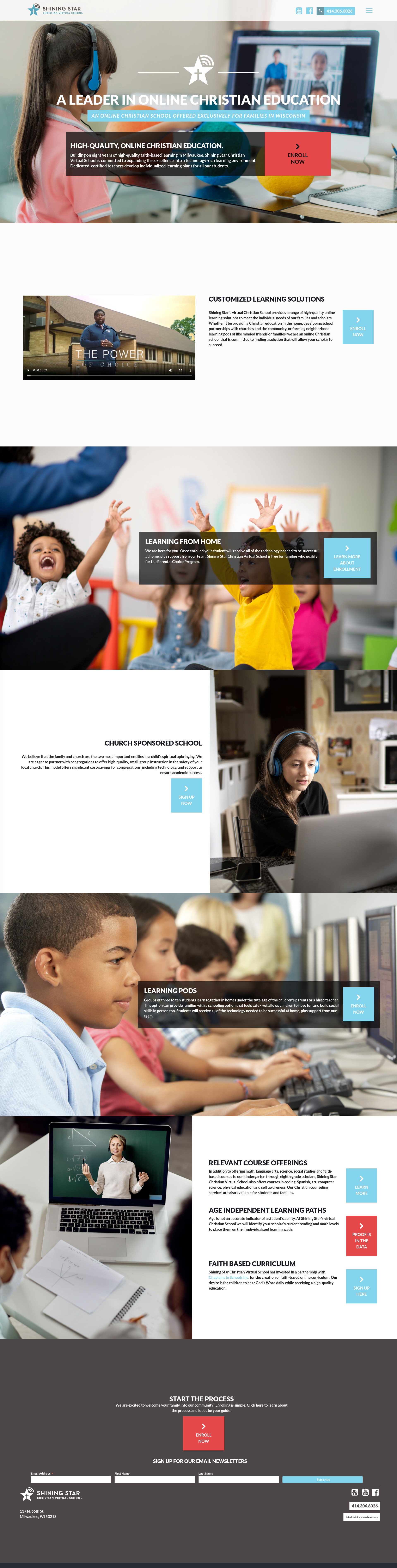 Screenshot of shiningstarschools.org