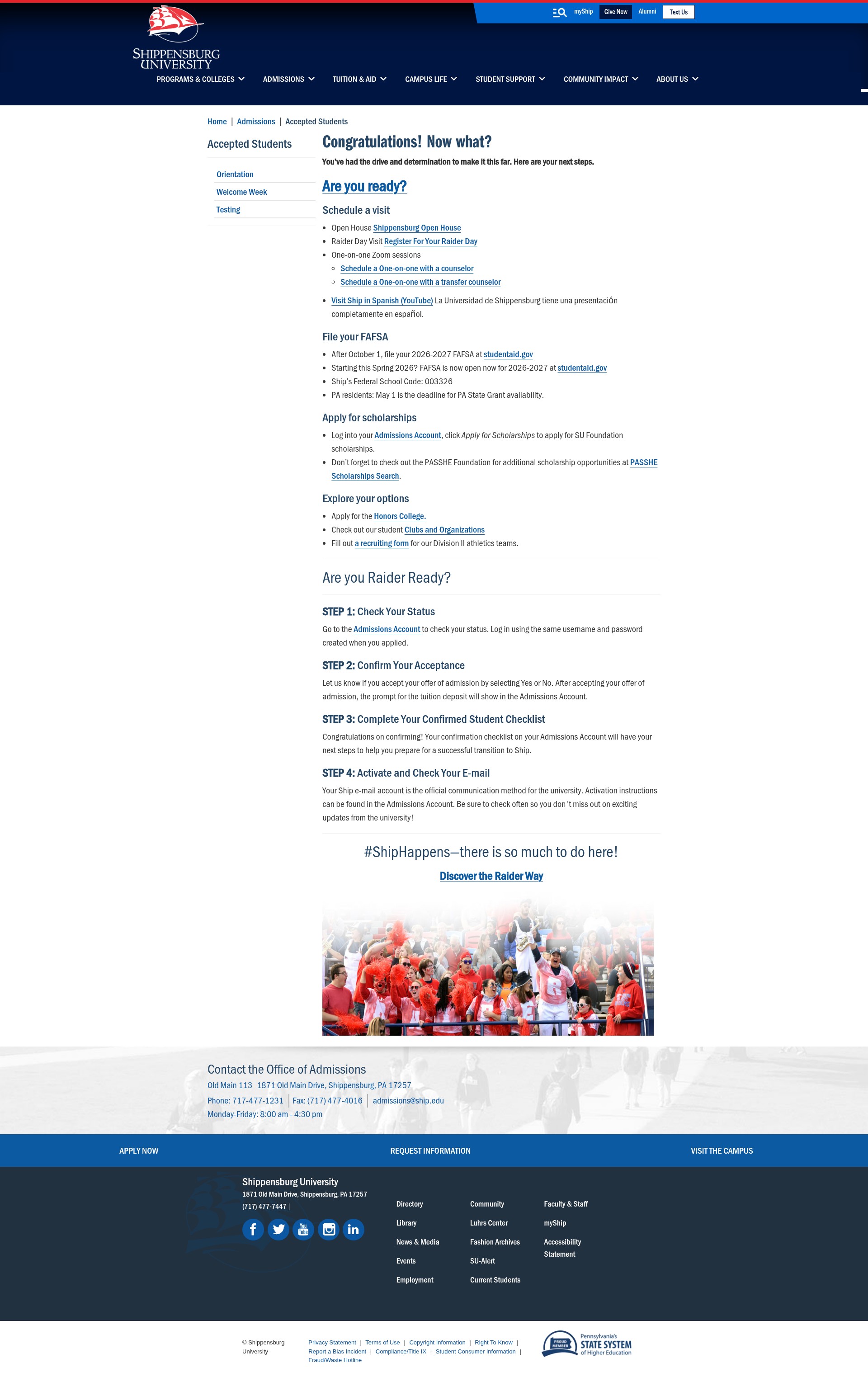 Screenshot of ship.edu